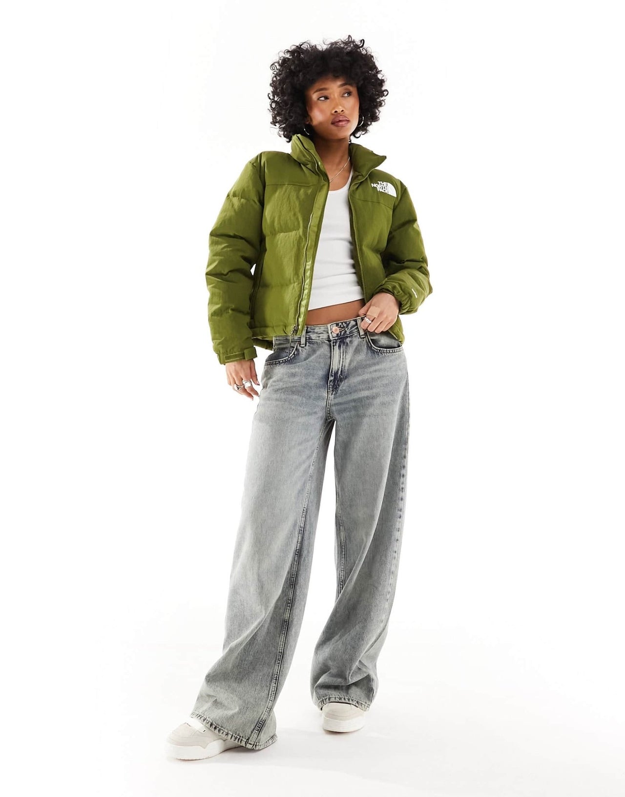 The North Face 92 Nuptse Ripstop puffer jacket in olive - ASOS Sample Sale EU Store