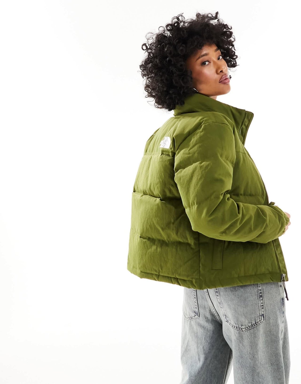 The North Face 92 Nuptse Ripstop puffer jacket in olive - ASOS Sample Sale EU Store