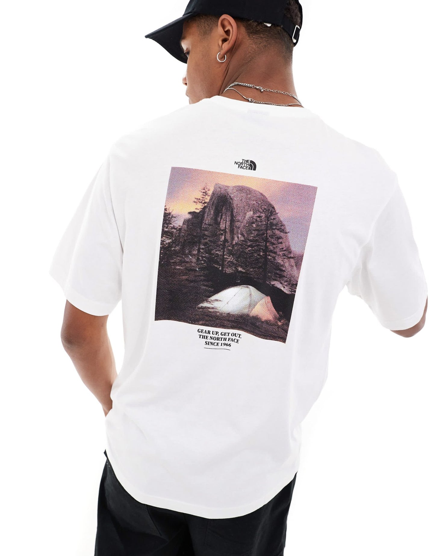 The North Face Camping retro back graphic t-shirt in white Exclusive at ASOS - ASOS Sample Sale EU Store