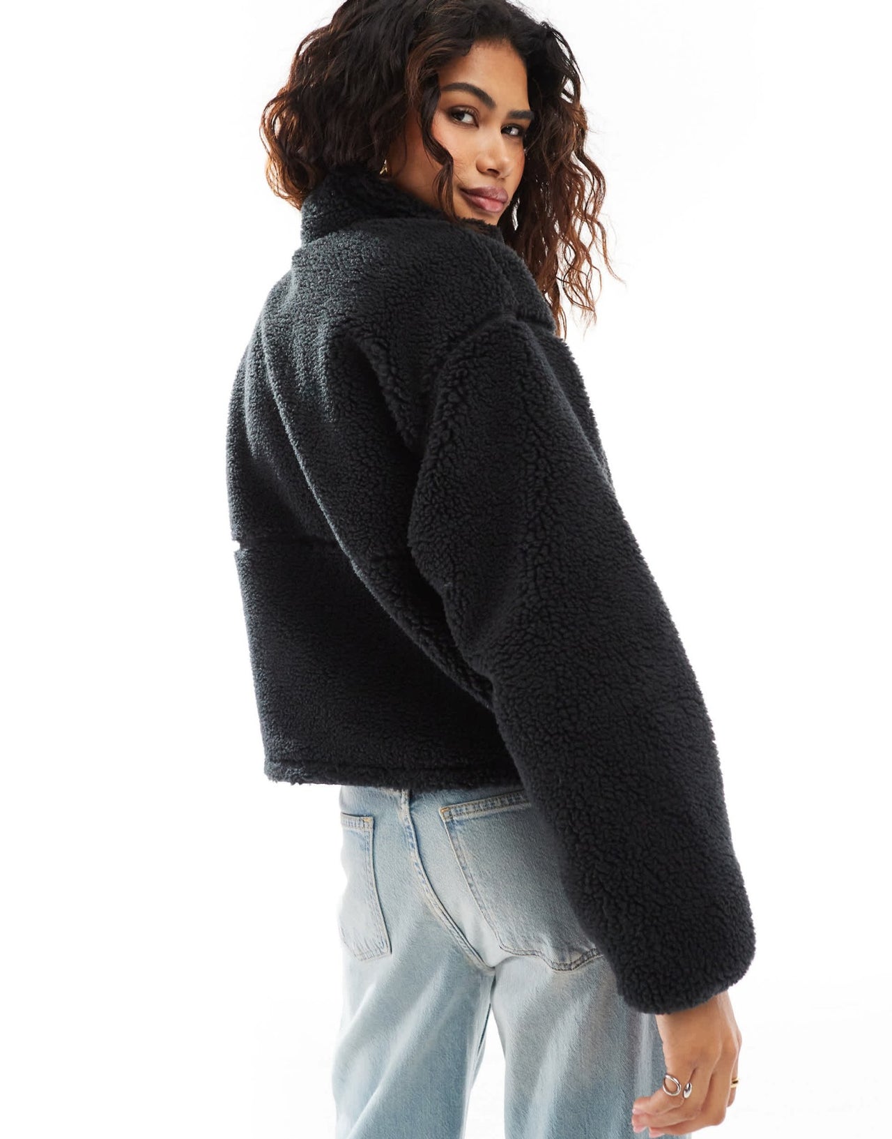 The North Face Extreme borg quarter zip logo pocket fleece in black - ASOS Sample Sale EU Store