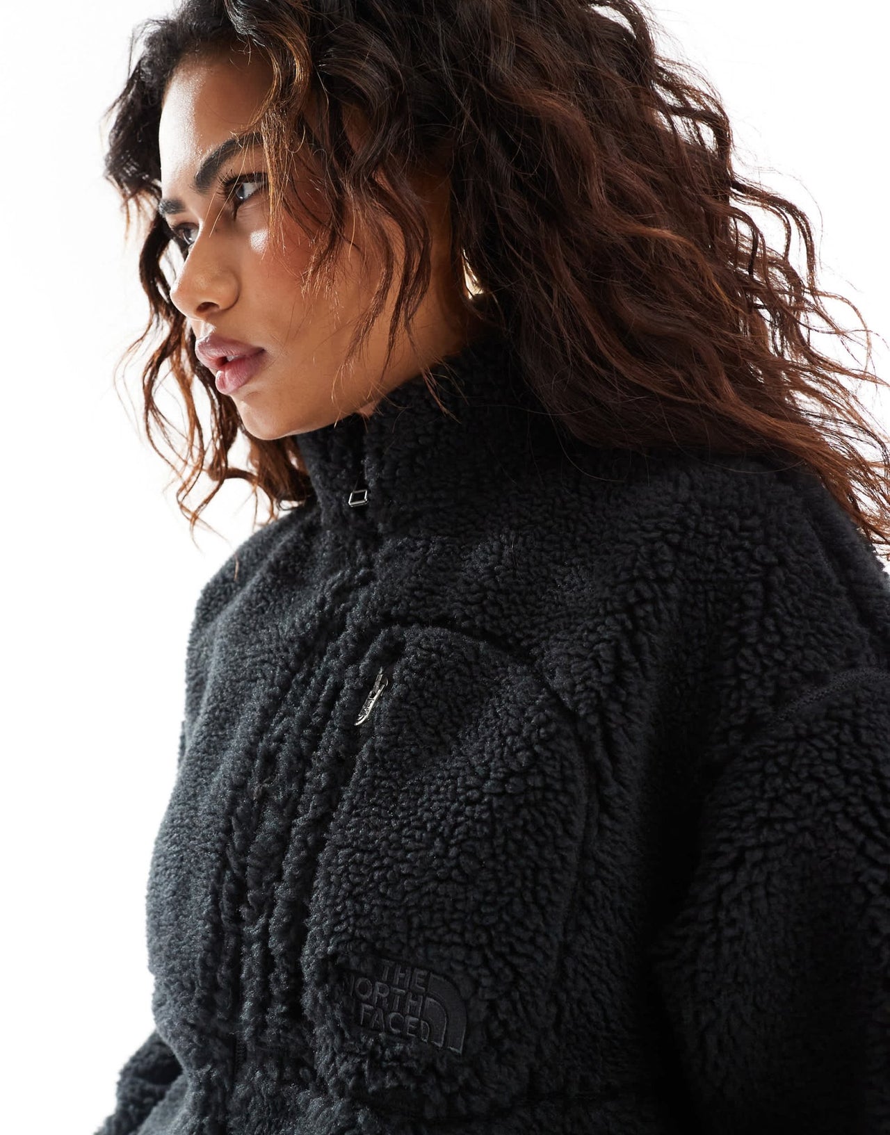 The North Face Extreme borg quarter zip logo pocket fleece in black - ASOS Sample Sale EU Store