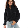 The North Face Extreme borg quarter zip logo pocket fleece in black