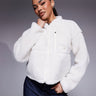 The North Face Extreme Pile full zip borg fleece jacket in off white