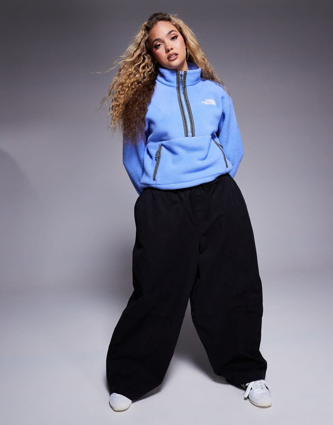 The North Face Fleeski Quarter Zip Pullover in blue - ASOS Sample Sale EU Store