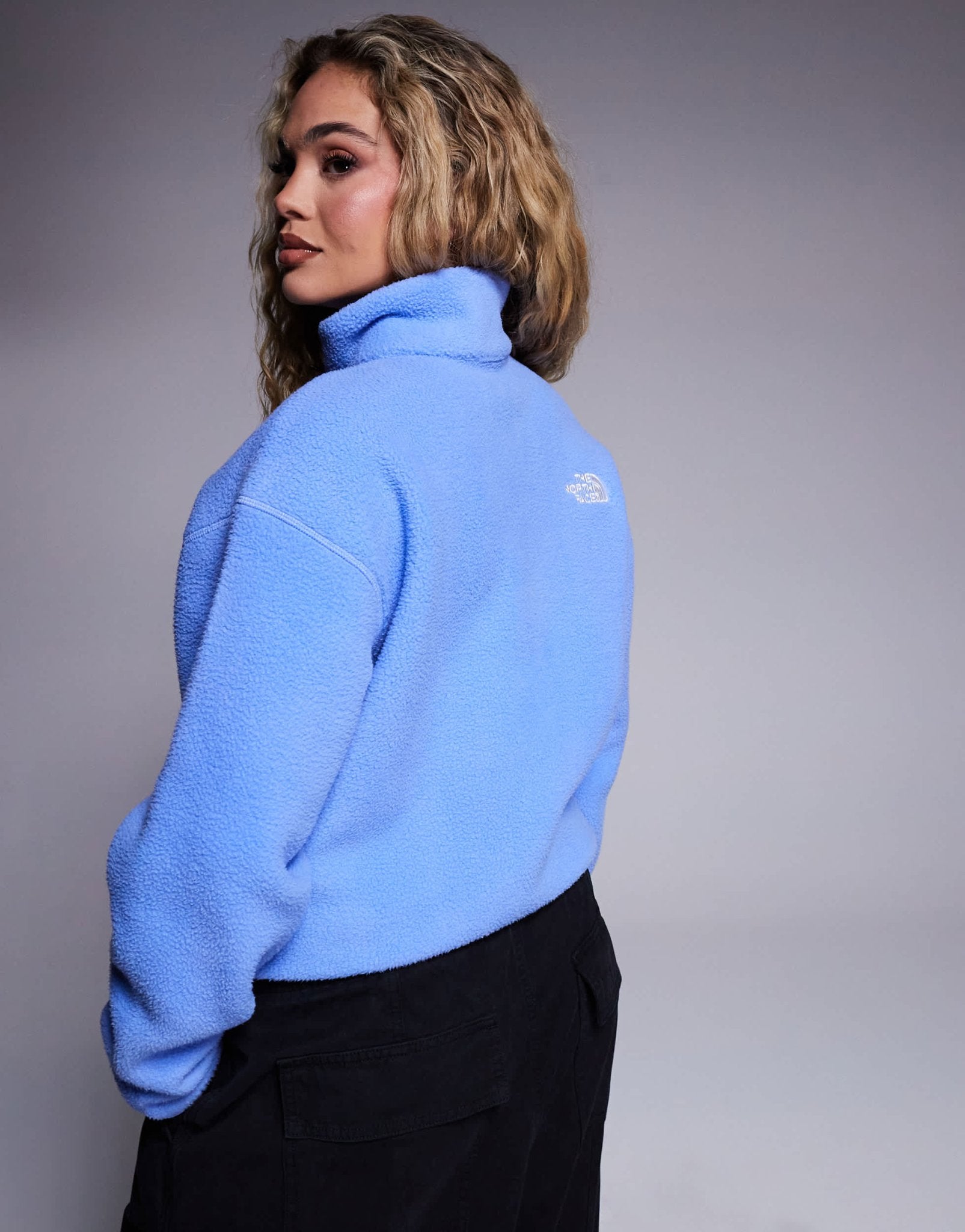 The North Face Fleeski Quarter Zip Pullover in blue - ASOS Sample Sale EU Store