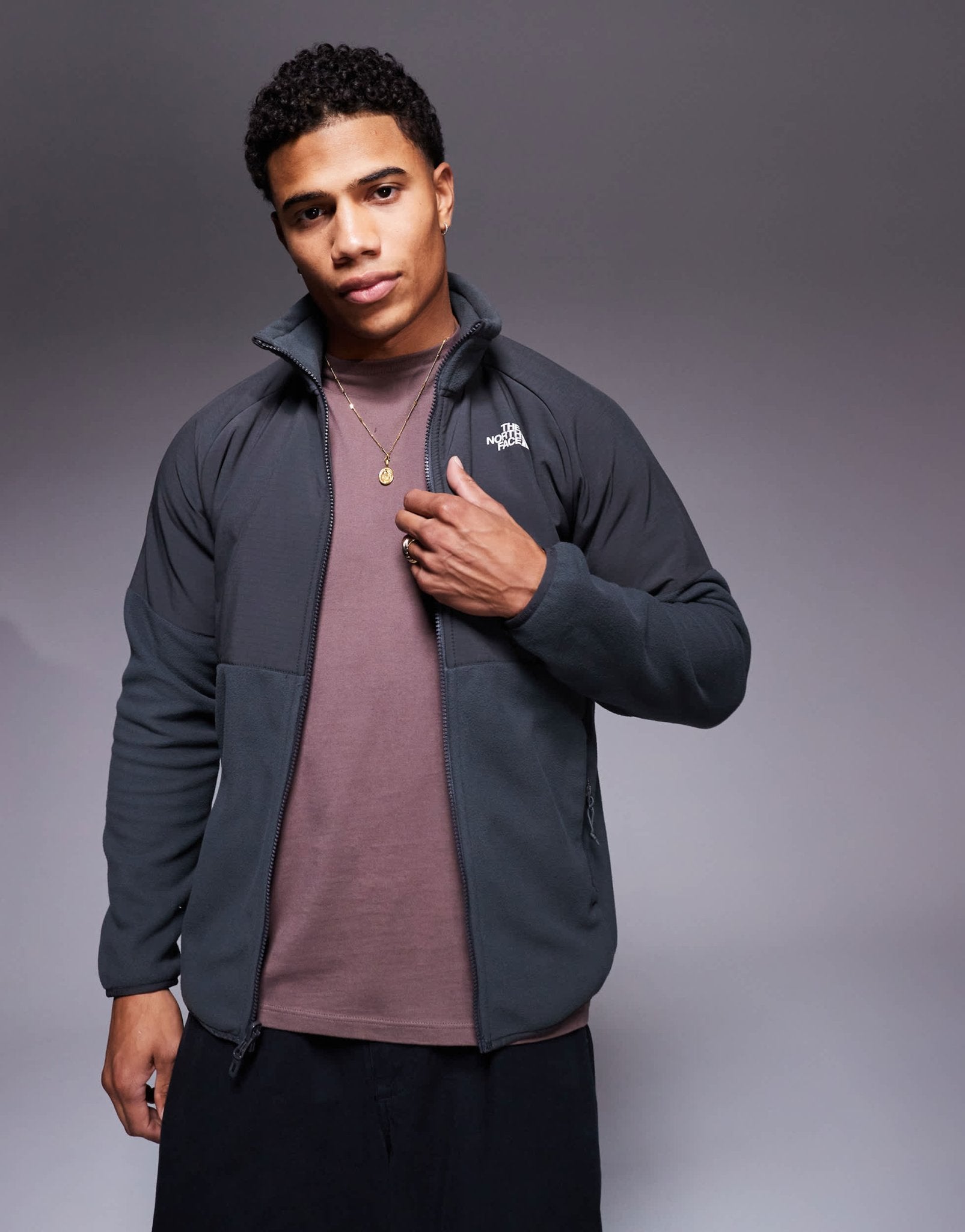 The North Face Glacier heavyweight full zip fleece in grey - ASOS Sample Sale EU Store