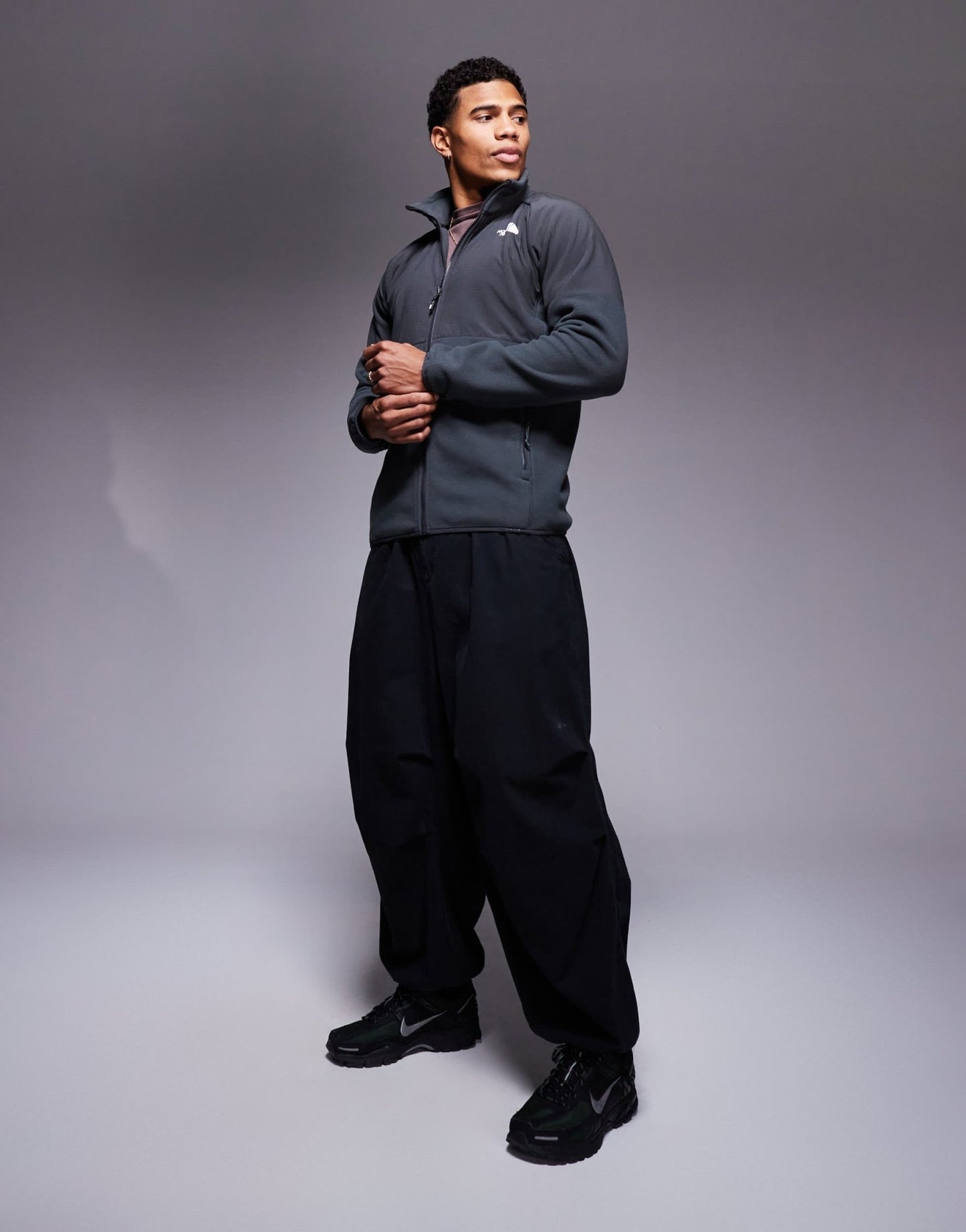 The North Face Glacier heavyweight full zip fleece in grey - ASOS Sample Sale EU Store