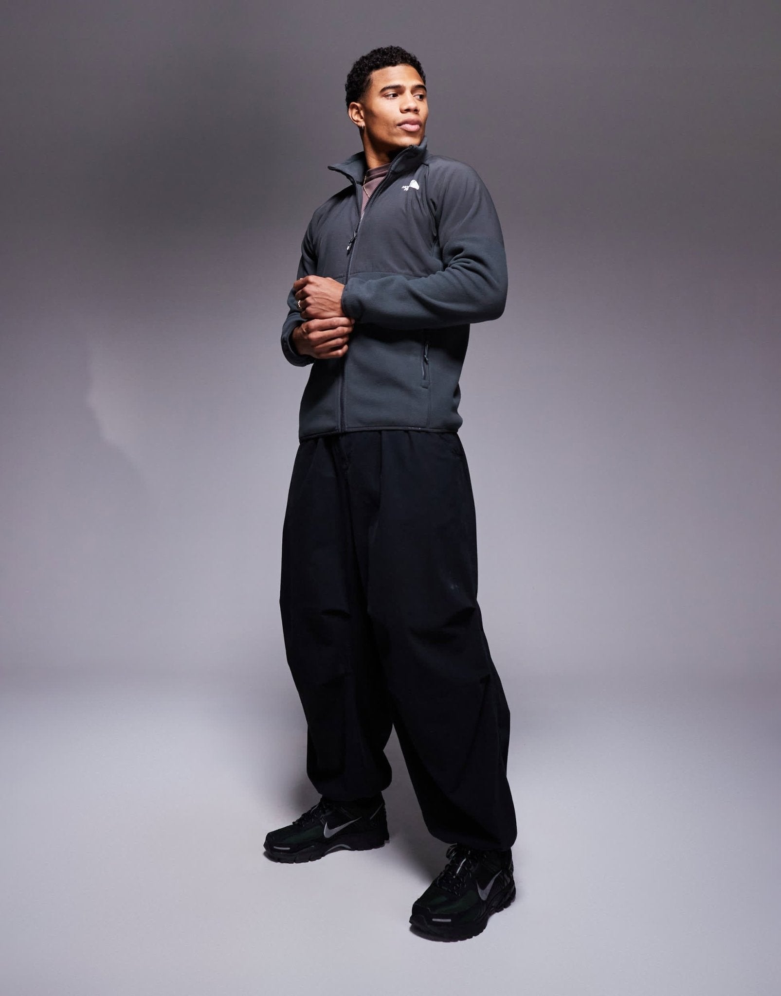 The North Face Glacier heavyweight full zip fleece in grey - ASOS Sample Sale EU Store