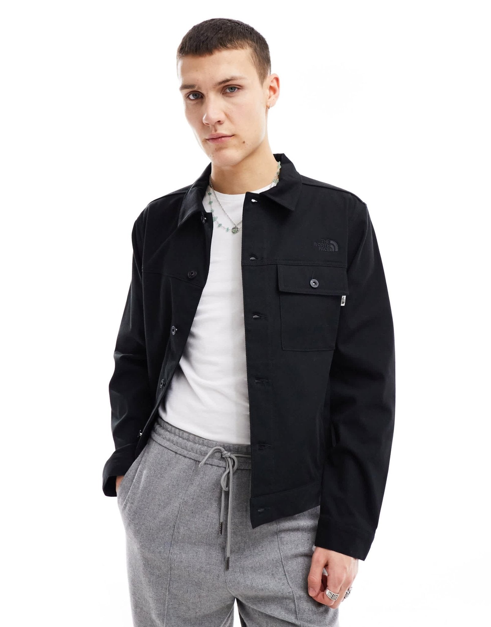 The North Face Hedston pocket worker jacket in black - ASOS Sample Sale EU Store