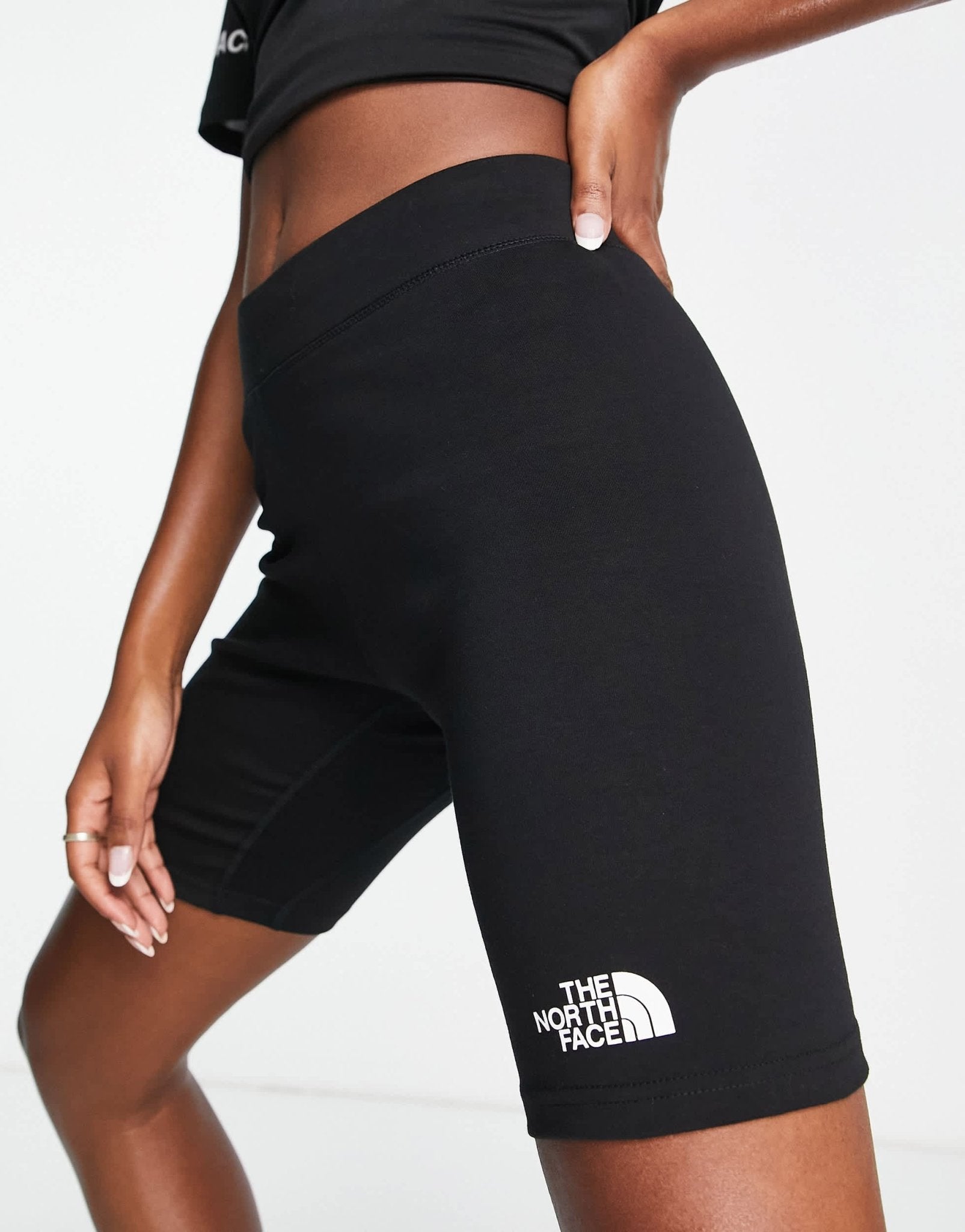 The North Face Interlock cotton legging shorts in black - ASOS Sample Sale EU Store