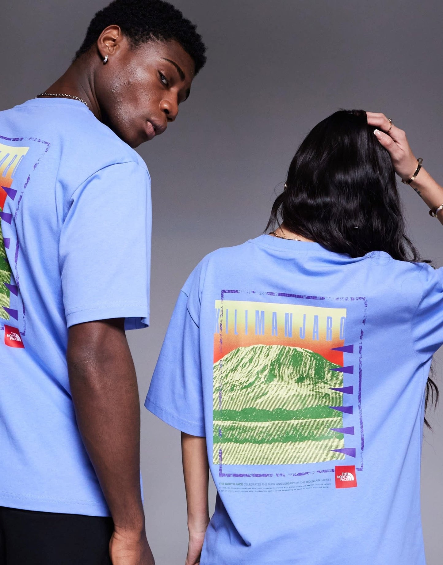 The North Face Kilimanjaro unisex oversized backprint t-shirt in blue - ASOS Sample Sale EU Store