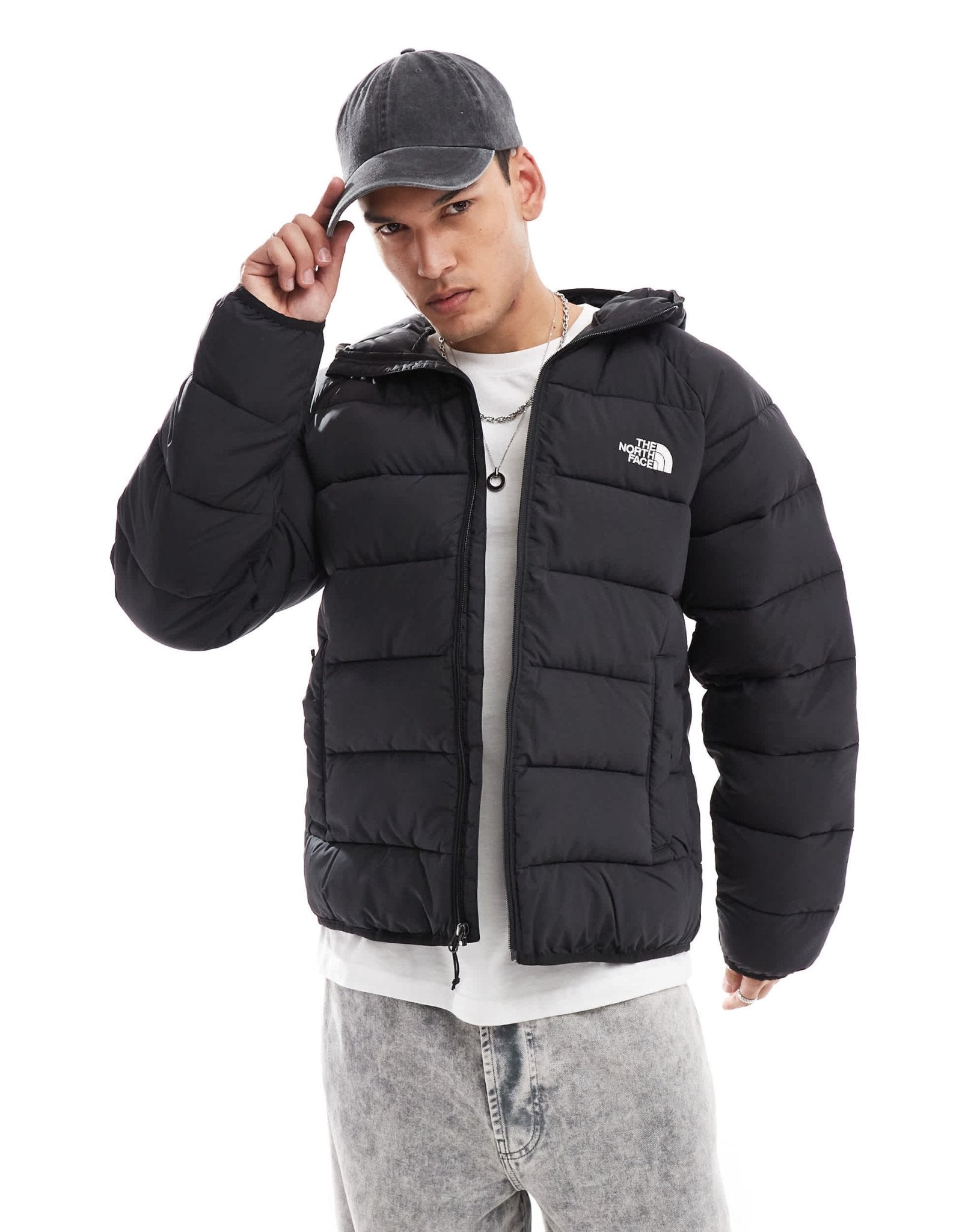 The North Face Laurez logo hooded puffer jacket in black exclusive to ASOS - ASOS Sample Sale EU Store