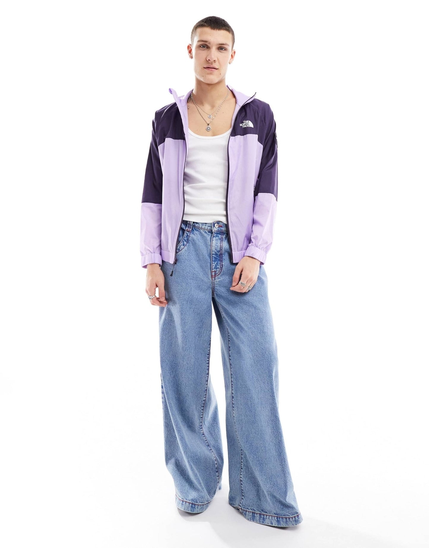 The North Face NSE Windshell zip tracktop in lilac and purple - ASOS Sample Sale EU Store