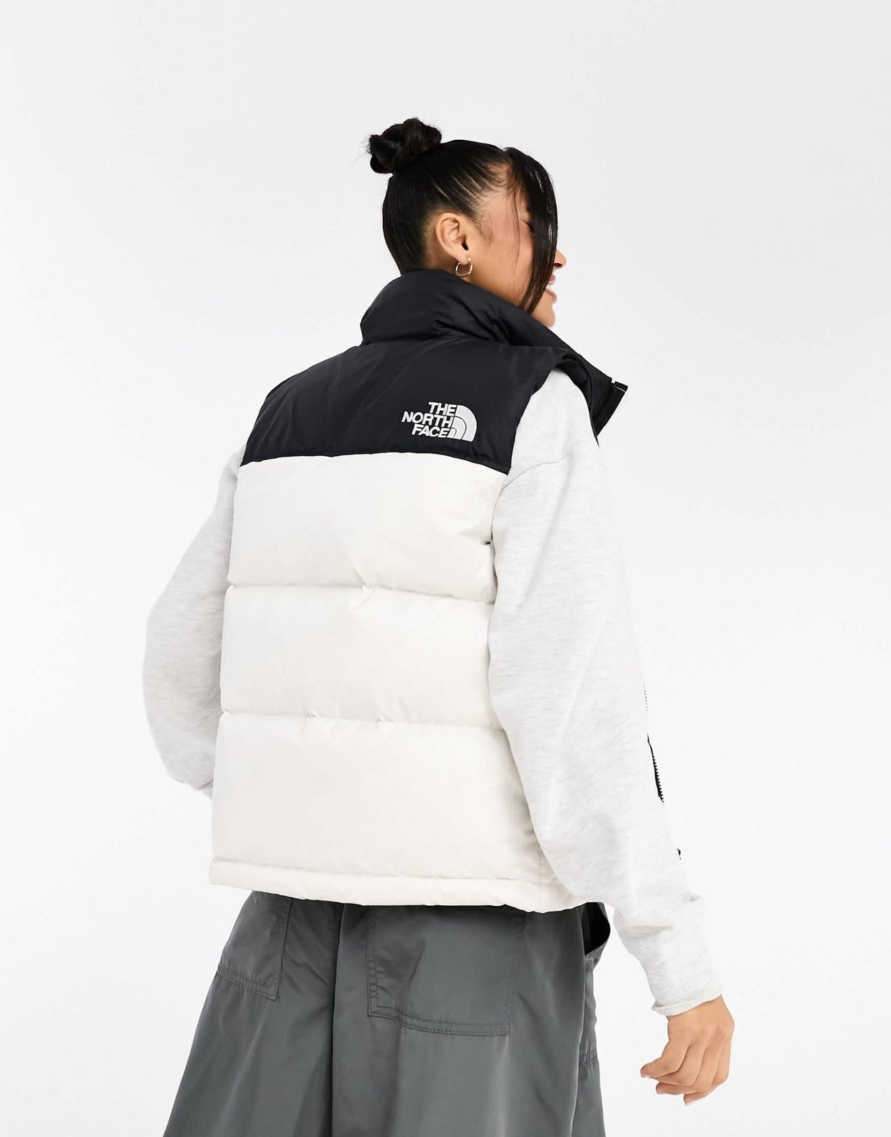 The North Face Nuptse '96 down puffer gilet in cream and black - ASOS Sample Sale EU Store