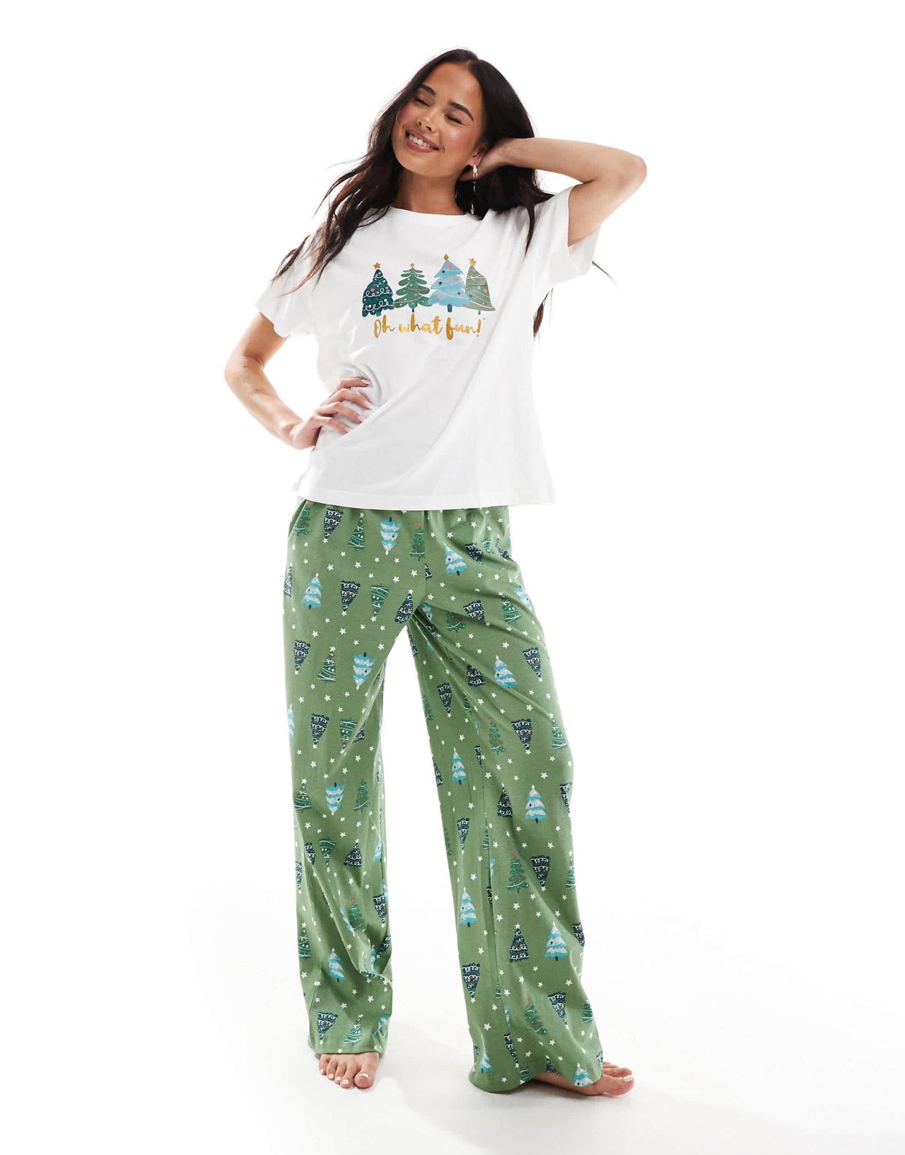 Threabare christmas pyjama set in green - ASOS Sample Sale EU Store