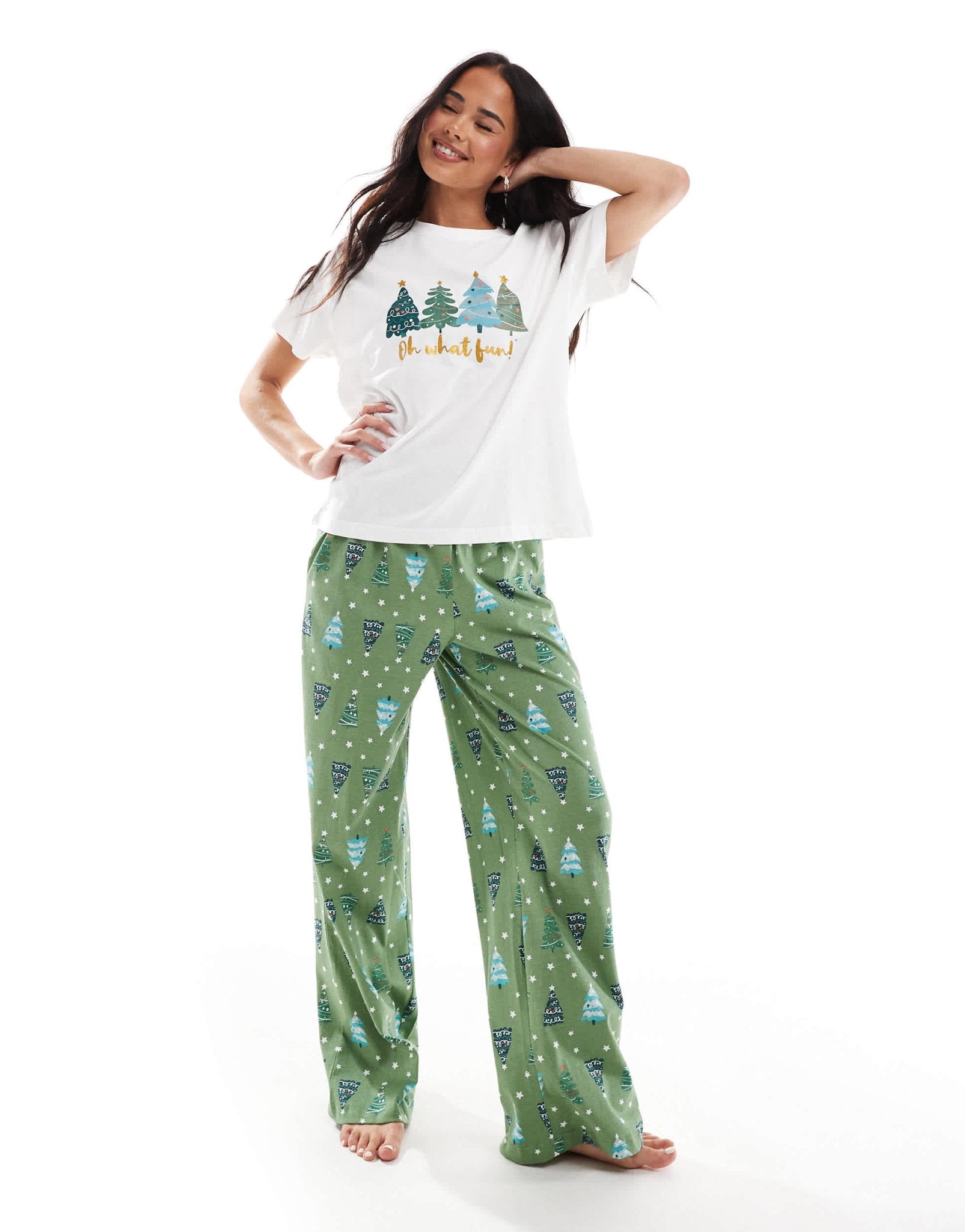 Threabare christmas pyjama set in green - ASOS Sample Sale EU Store