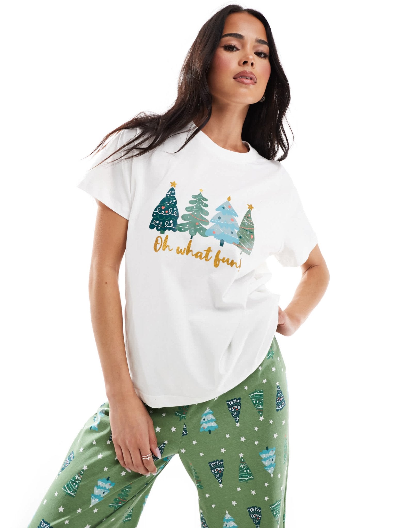 Threabare christmas pyjama set in green - ASOS Sample Sale EU Store