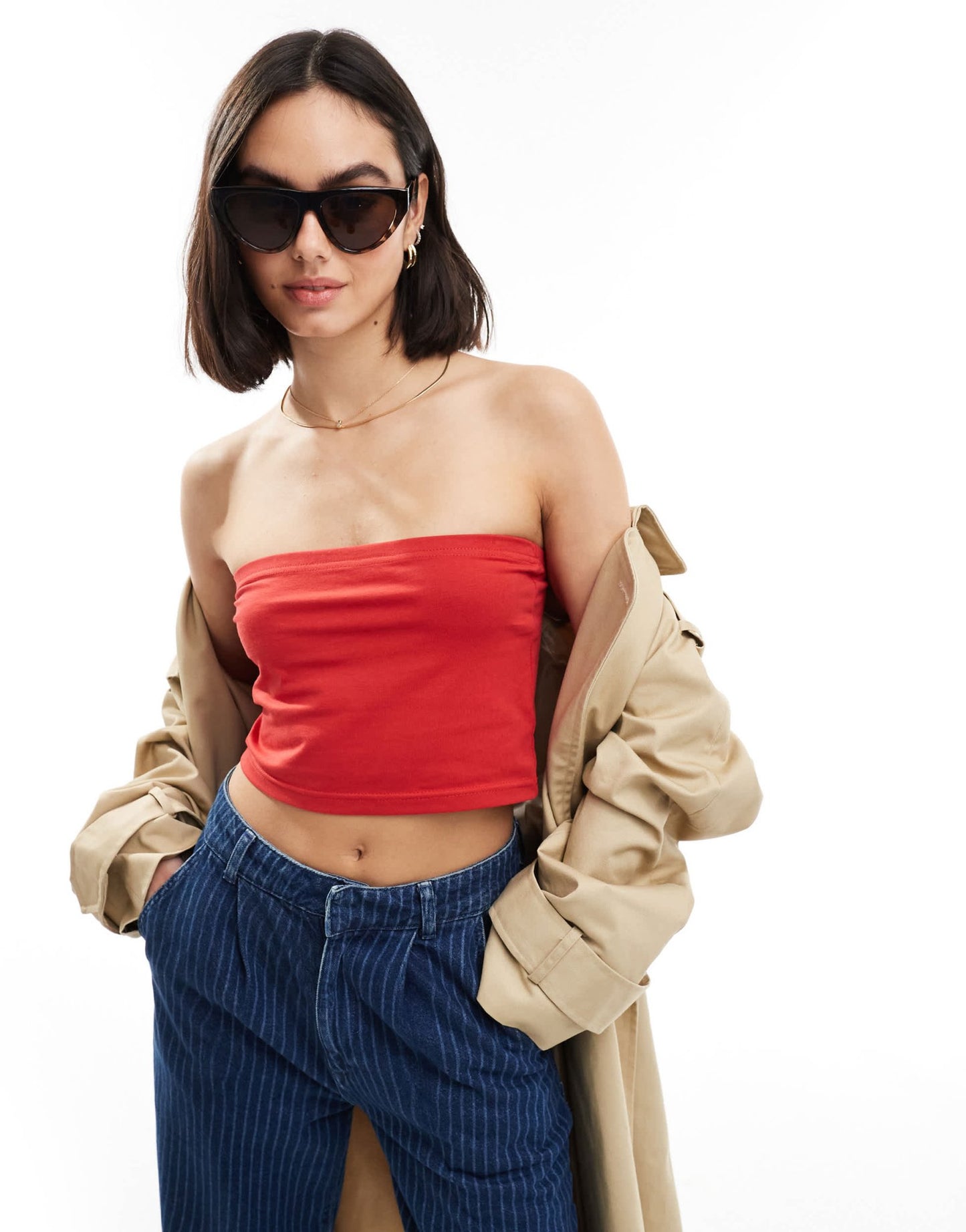 Threadbare bandeau top in red - ASOS Sample Sale EU Store