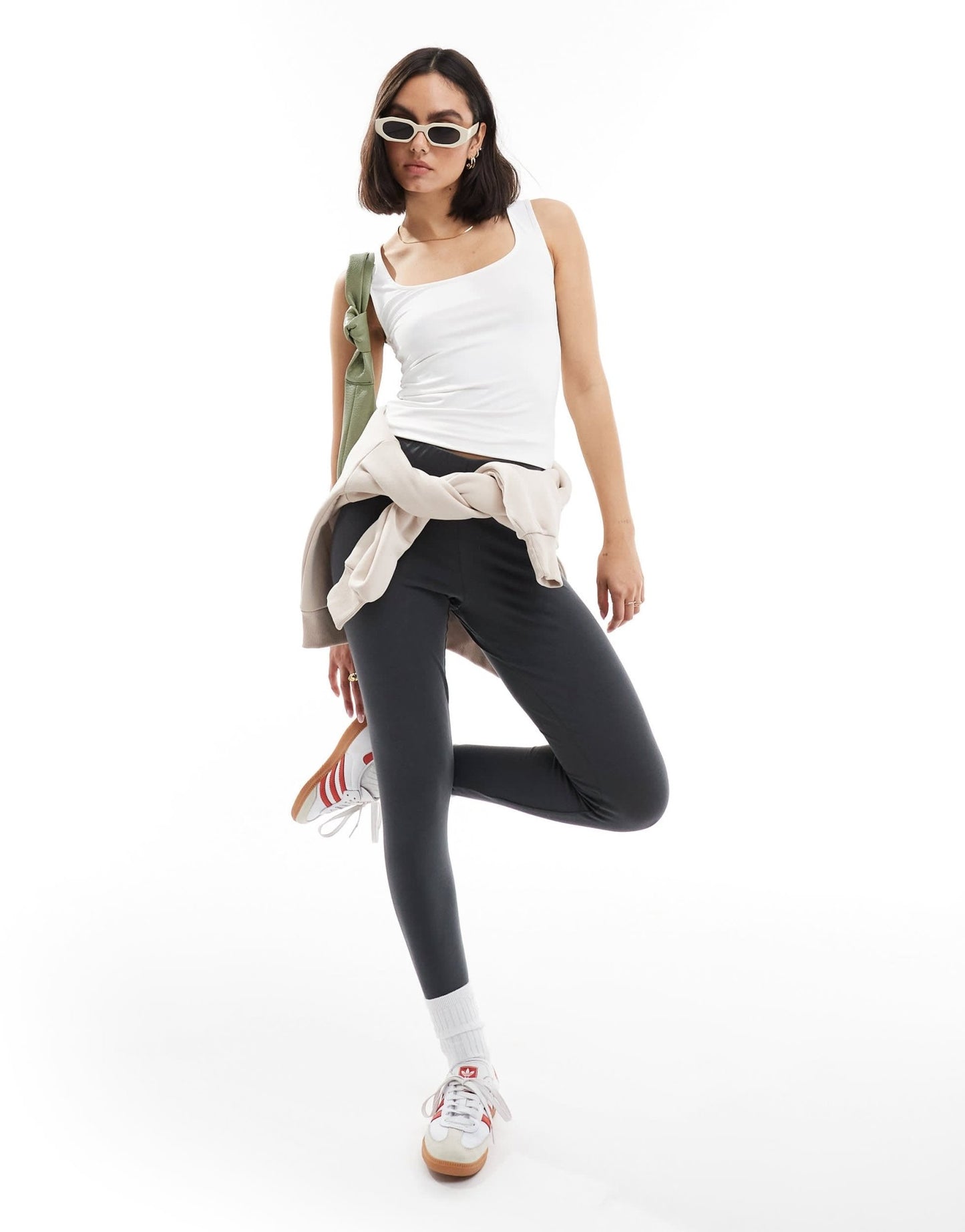 Threadbare Jungle super stretch sleeveless top in white - ASOS Sample Sale EU Store
