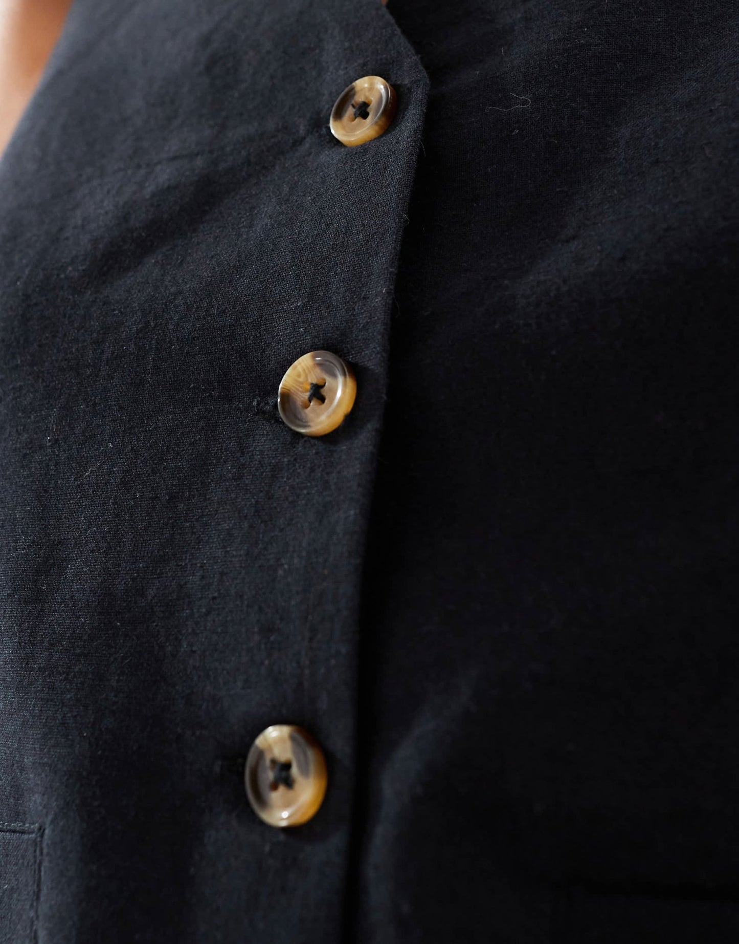 Threadbare look black waistcoat - ASOS Sample Sale EU Store