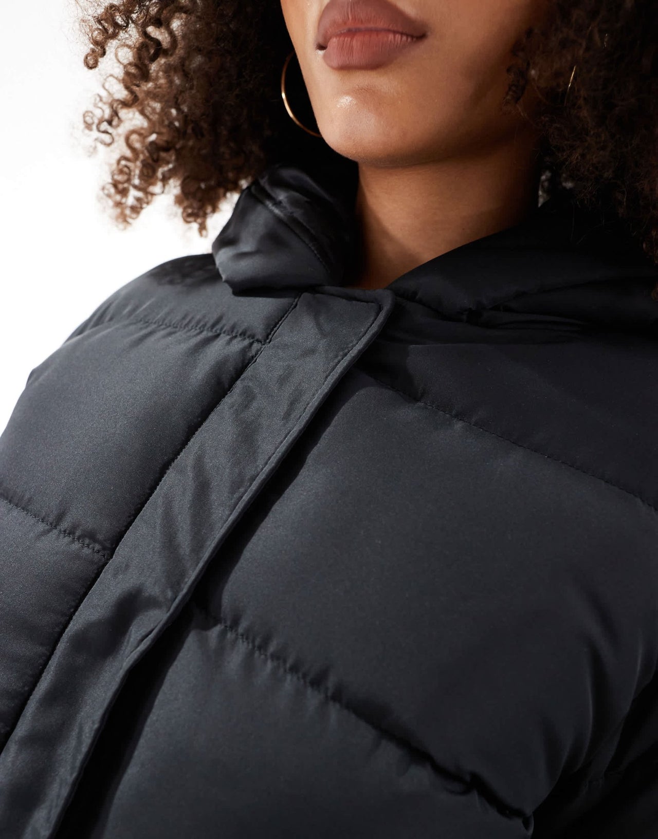 Threadbare mid length puffer jacket in black - ASOS Sample Sale EU Store
