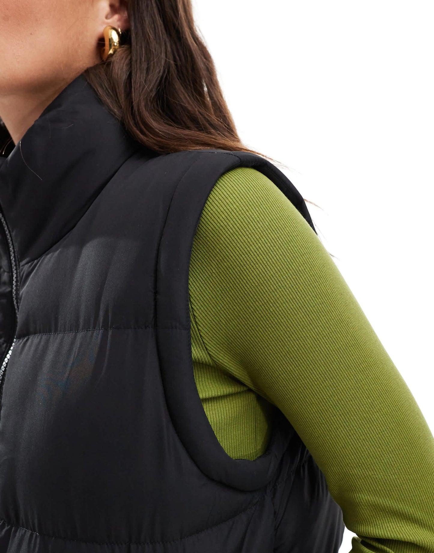 Threadbare short zip up puffer in black - ASOS Sample Sale EU Store