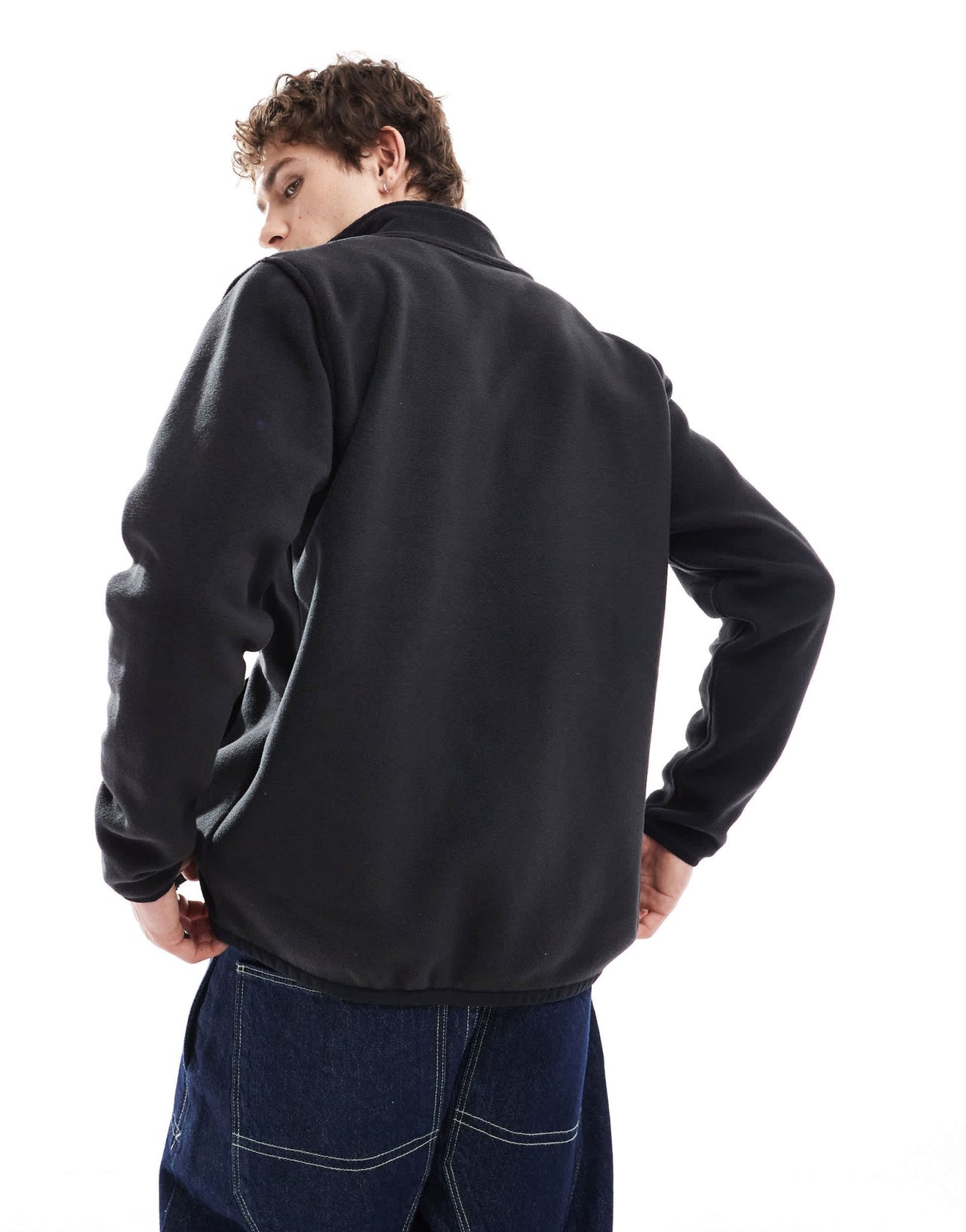 Timberland contrast pocket full zip fleece jacket in black - ASOS Sample Sale EU Store