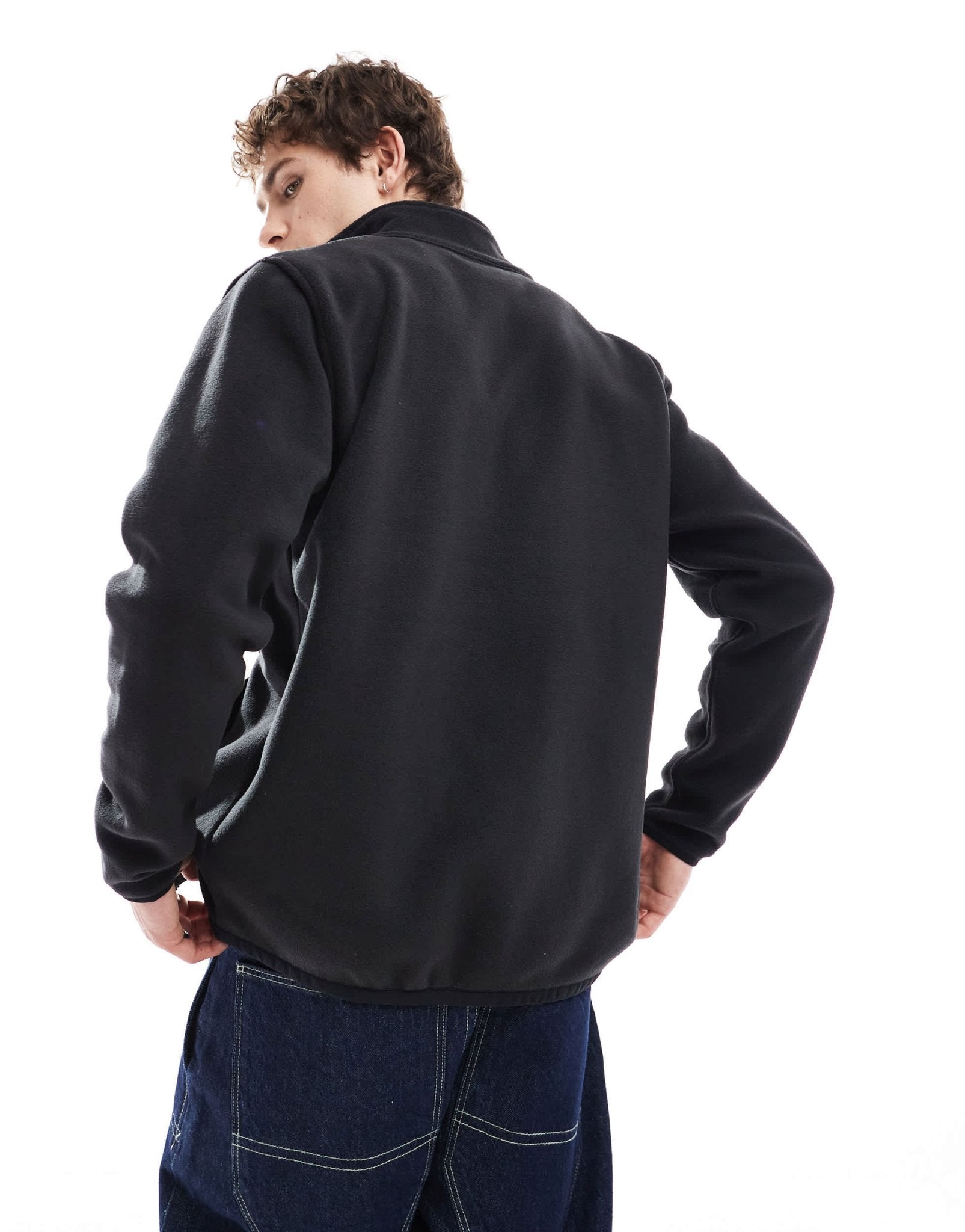 Timberland contrast pocket full zip fleece jacket in black - ASOS Sample Sale EU Store