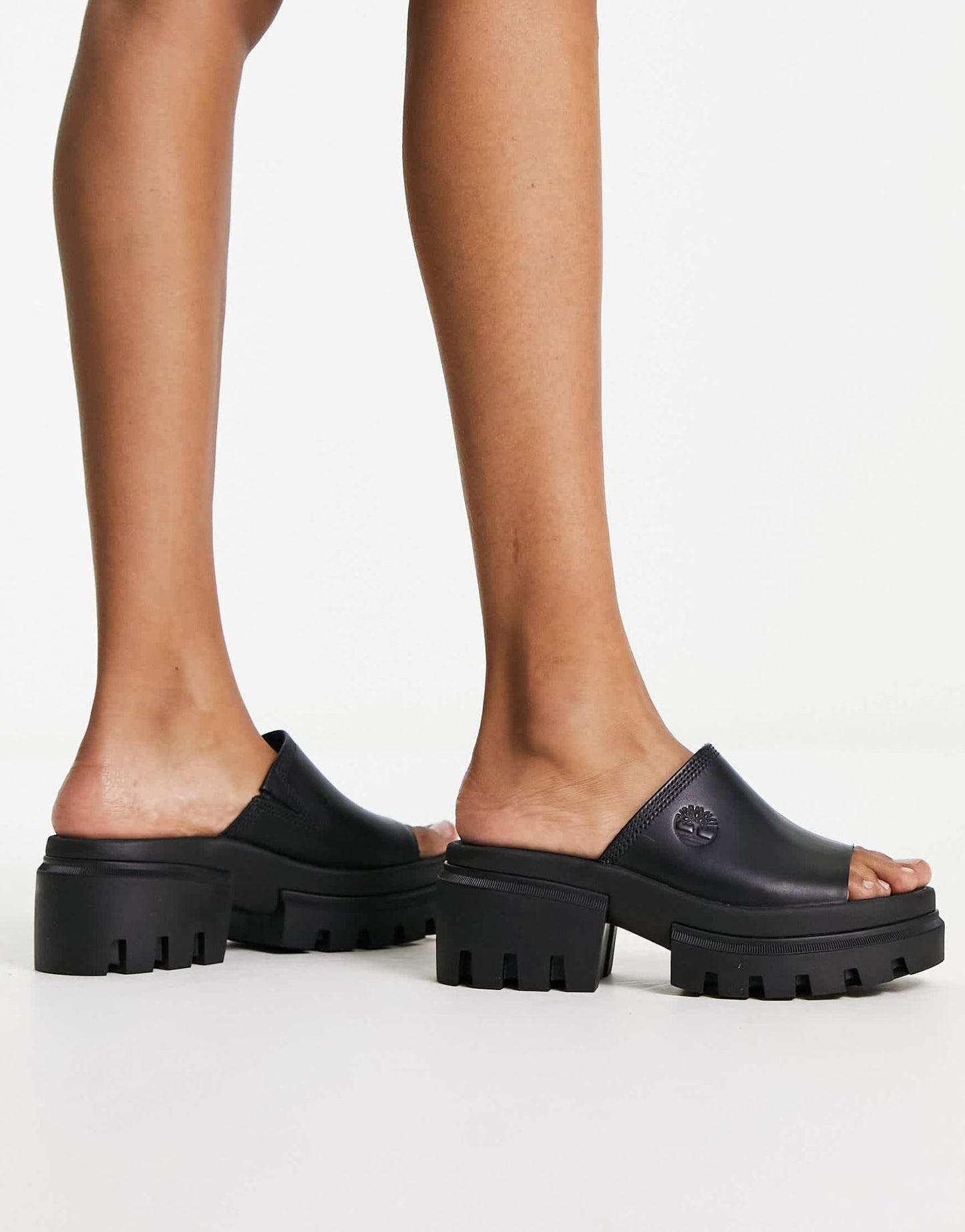Timberland everleigh mule sandals in black full grain leather - ASOS Sample Sale EU Store