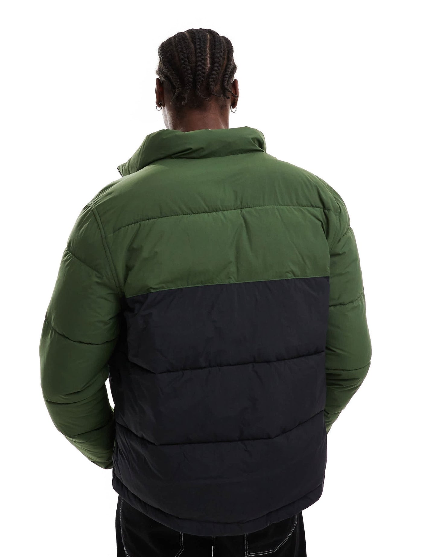 Timberland small logo puffer jacket in two tone green - ASOS Sample Sale EU Store