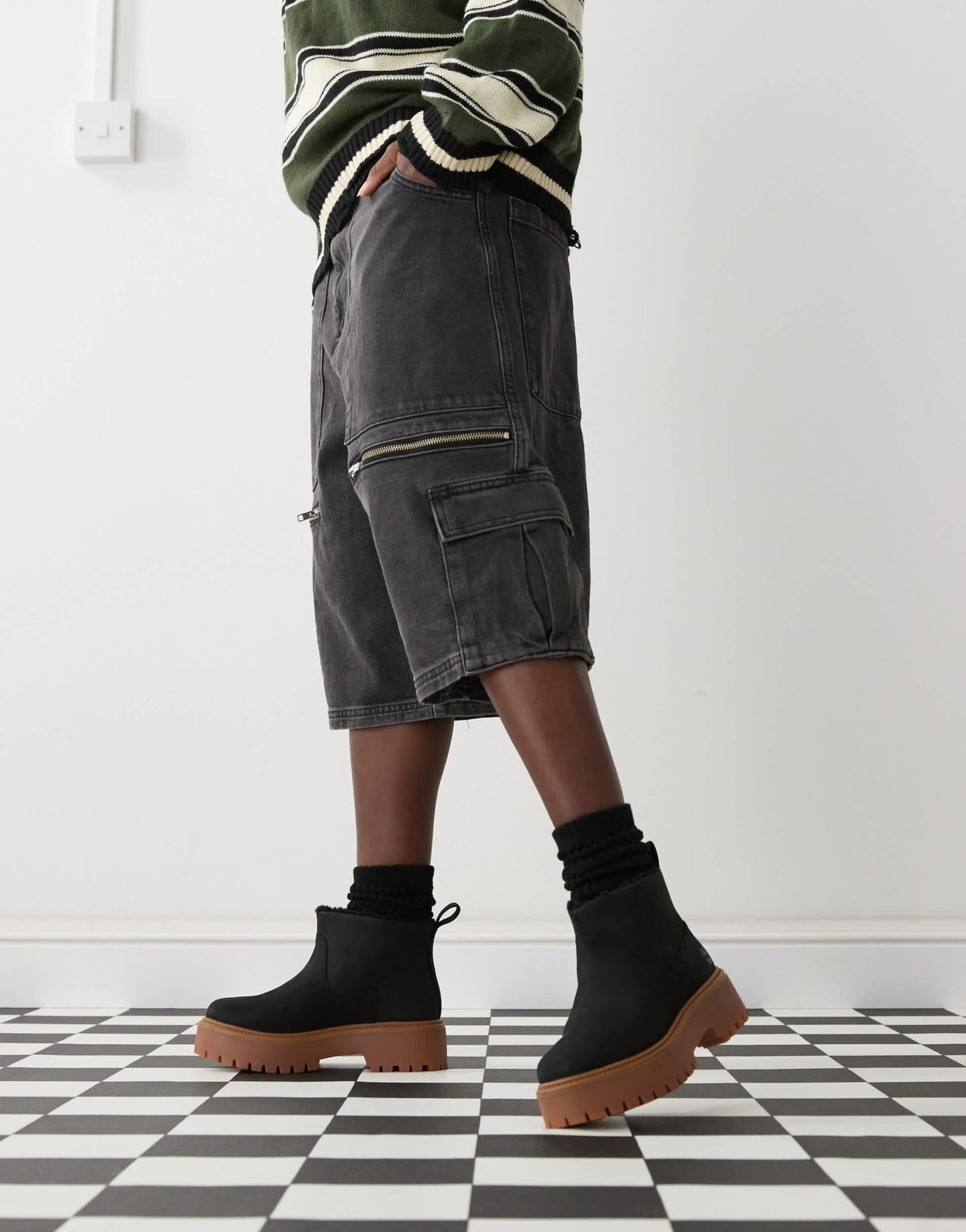 Timberland Stone Street elevated lined chelsea boots in black nubuck - ASOS Sample Sale EU Store