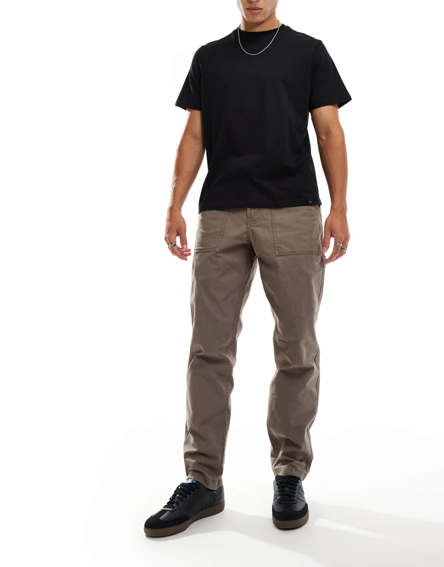 Timberland washed canvas regular fit workwear pants in brown - ASOS Sample Sale EU Store