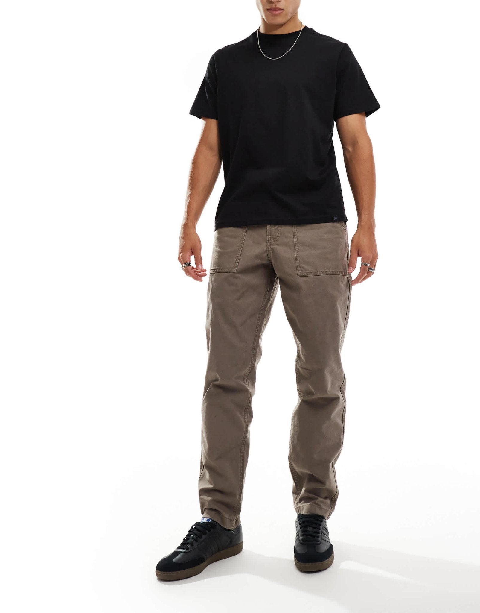 Timberland washed canvas regular fit workwear pants in brown - ASOS Sample Sale EU Store