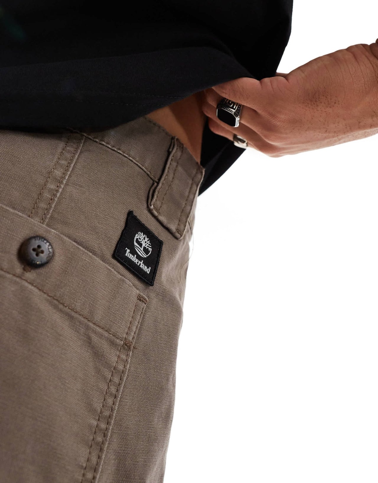 Timberland washed canvas regular fit workwear pants in brown - ASOS Sample Sale EU Store