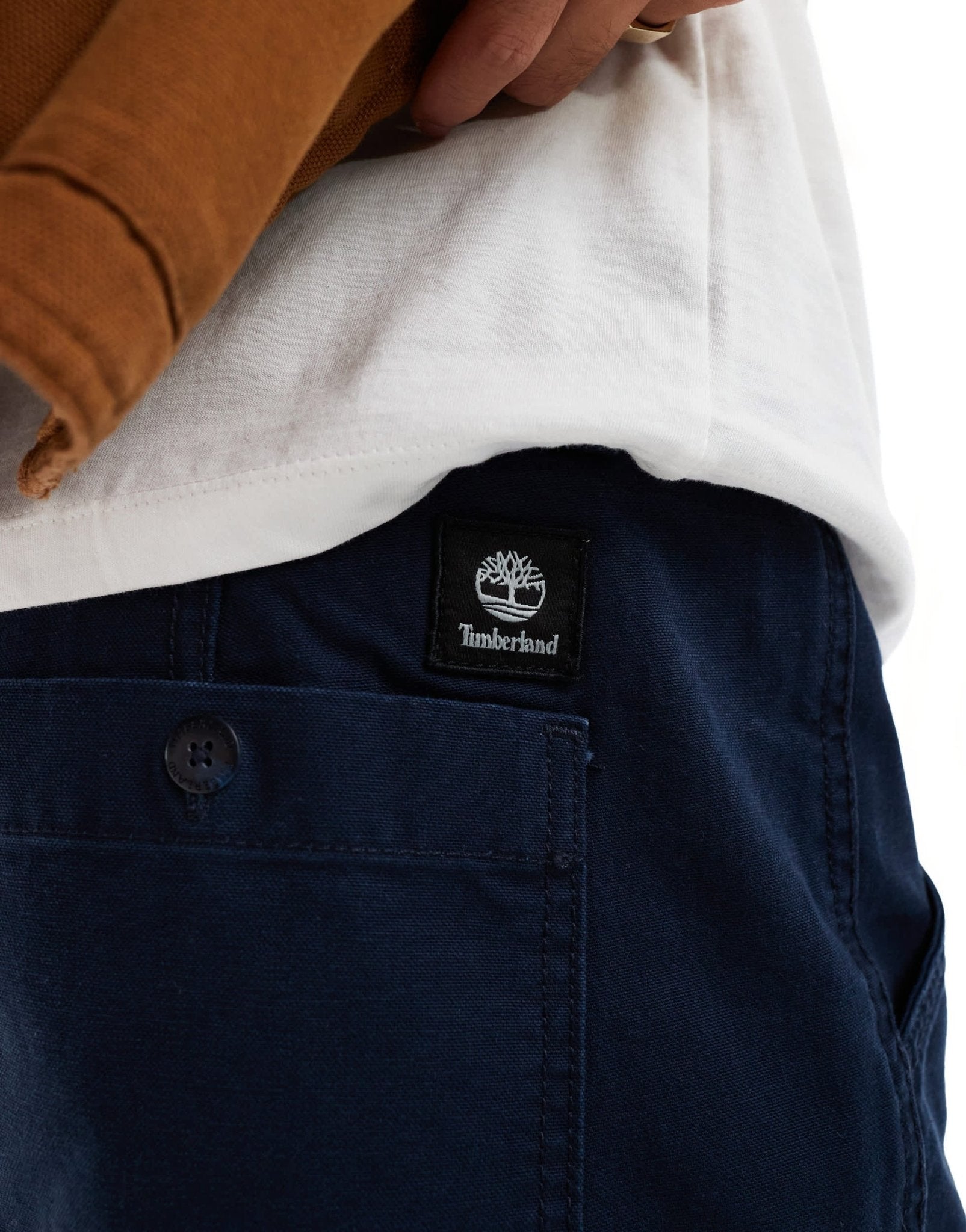 Timberland washed canvas regular fit workwear pants in navy - ASOS Sample Sale EU Store