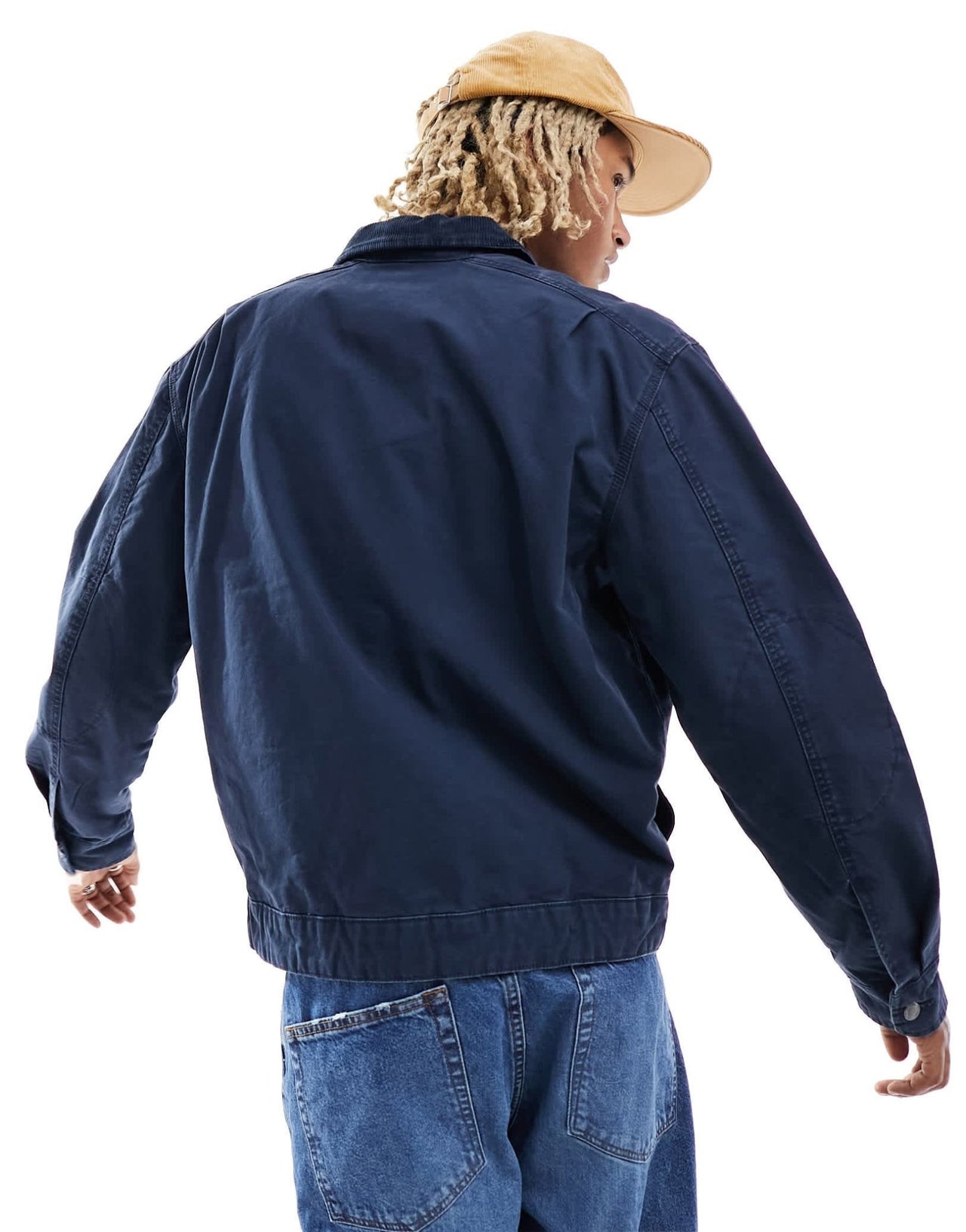Timberland washed canvas zip jacket in navy - ASOS Sample Sale EU Store