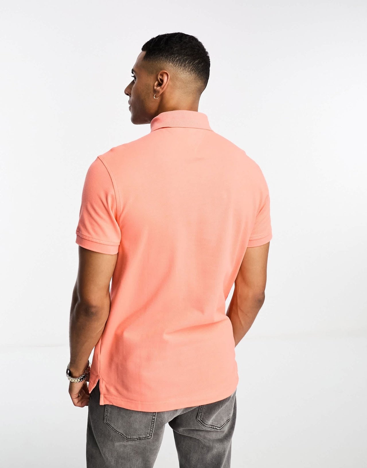 Tommy Hilfiger 1985 slim fit polo top in apricot - ASOS Sample Sale EU Store
