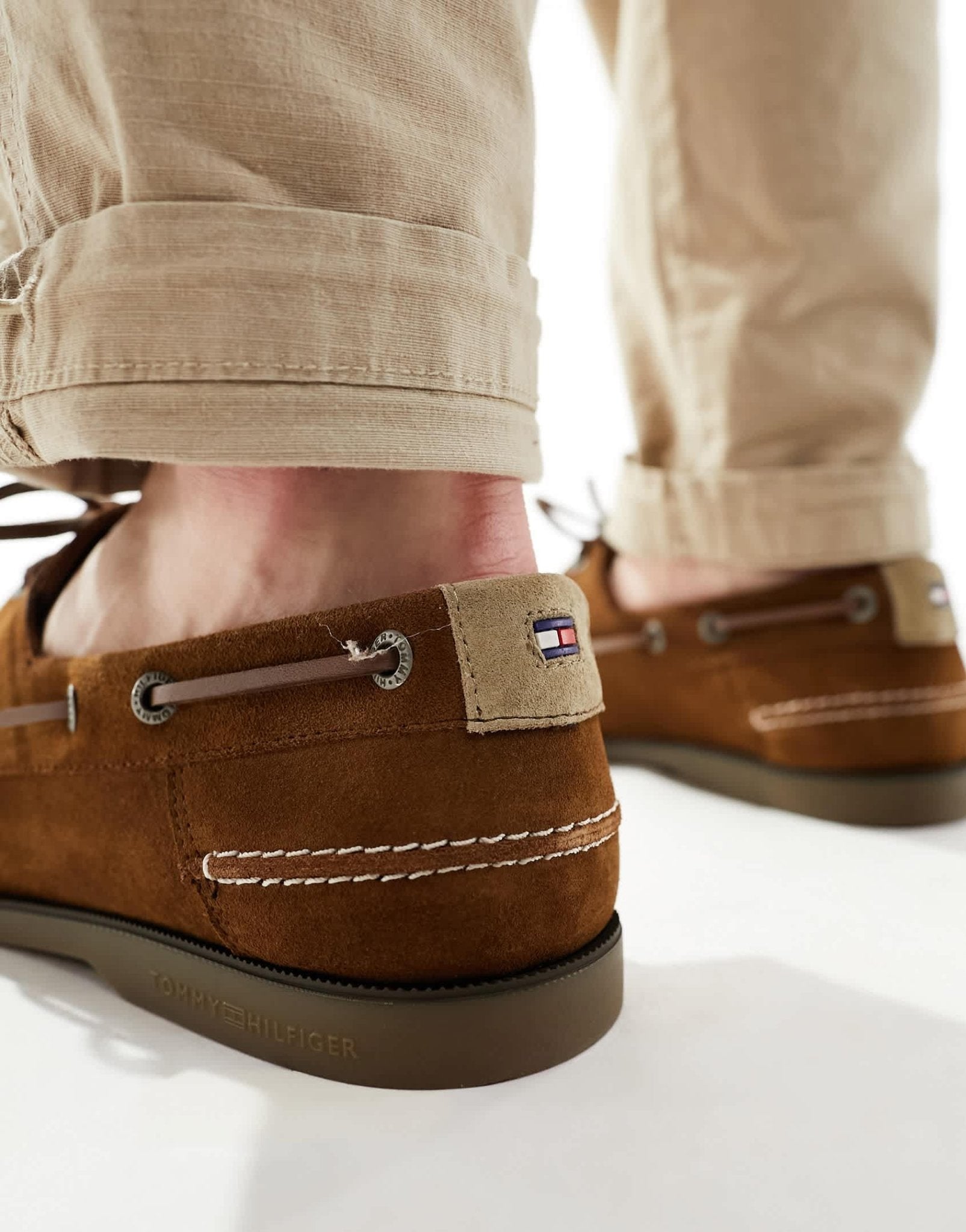 Tommy Hilfiger core suede boat shoes in brown - ASOS Sample Sale EU Store