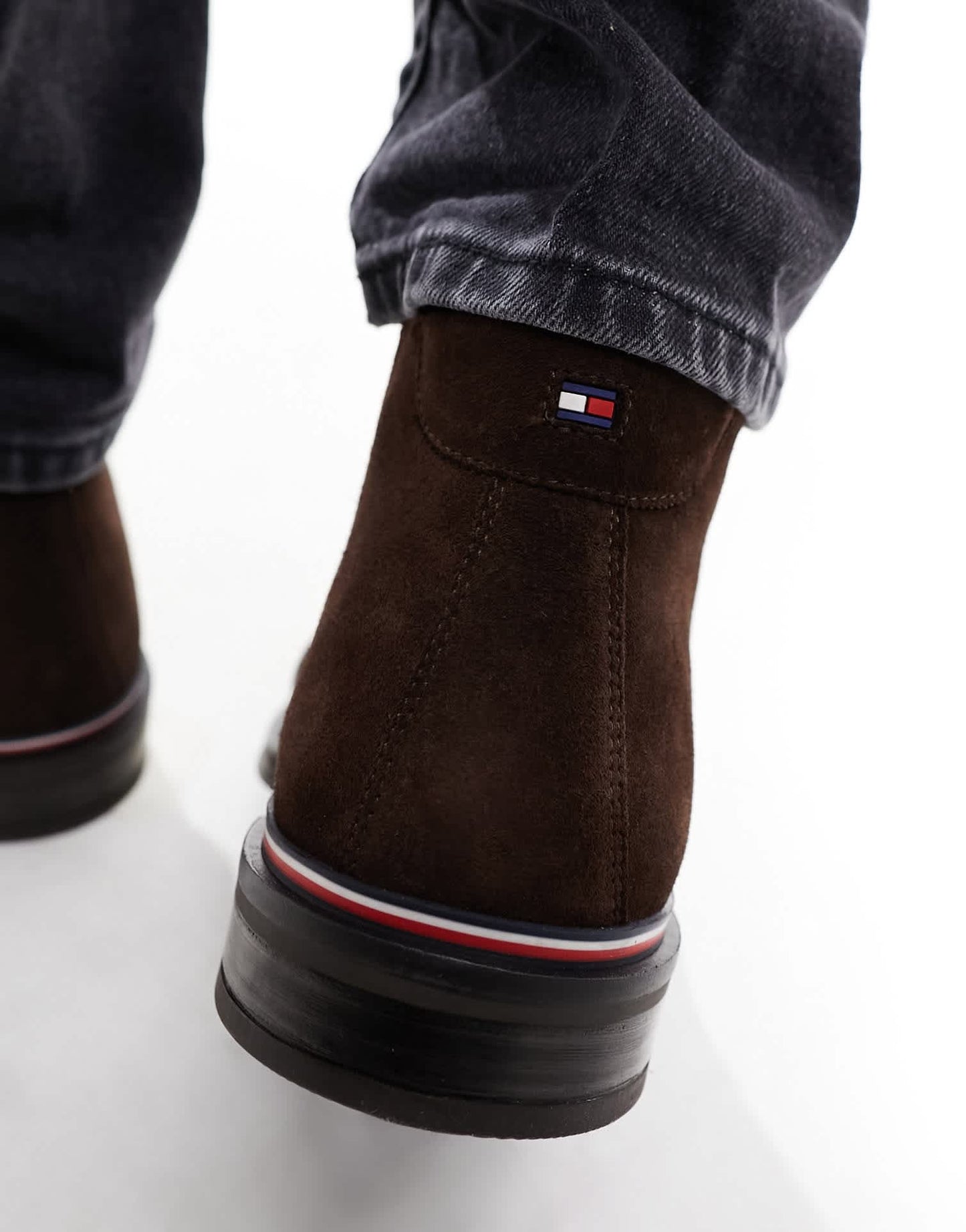 Tommy Hilfiger core suede leather boots in cocoa - ASOS Sample Sale EU Store