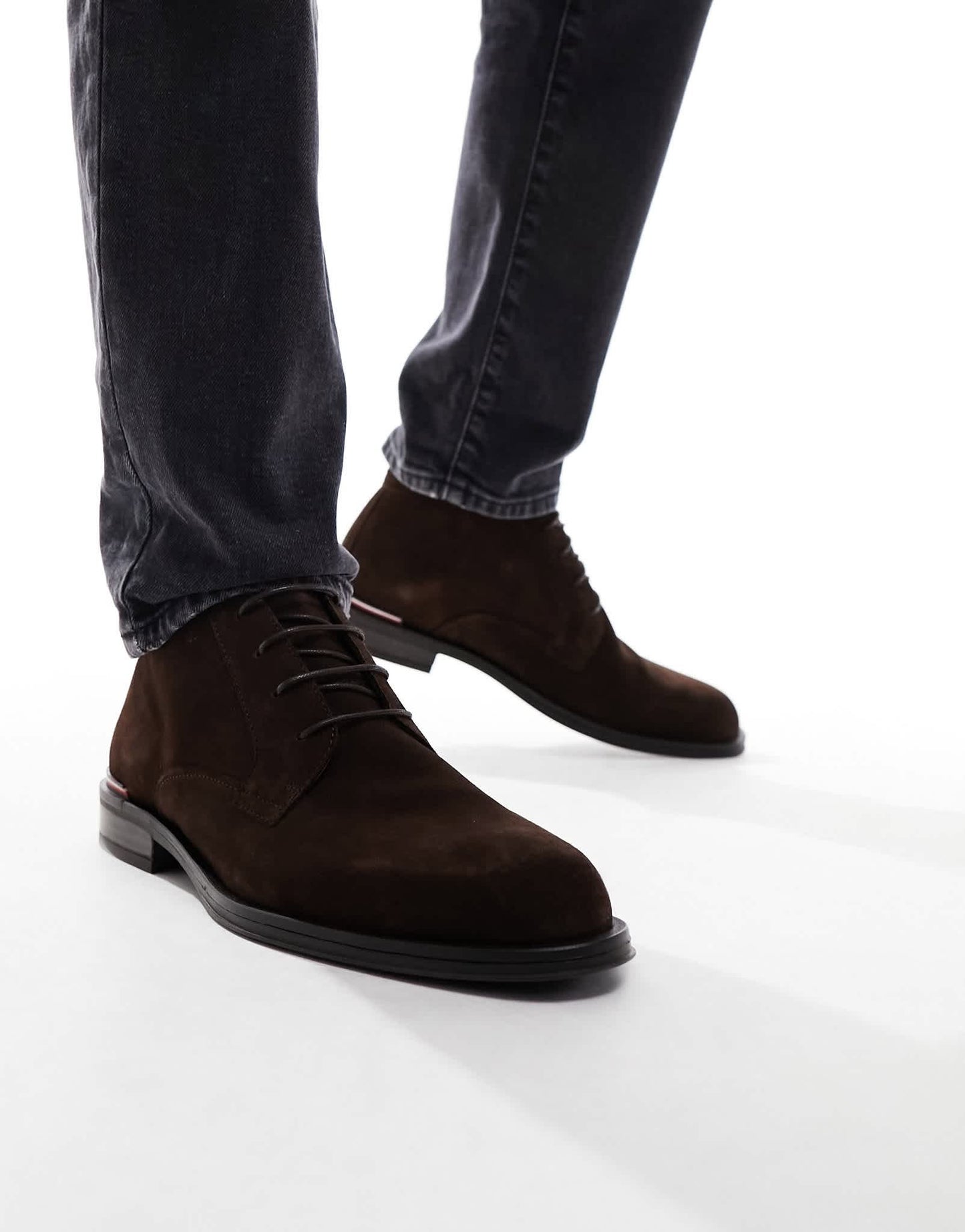 Tommy Hilfiger core suede leather boots in cocoa - ASOS Sample Sale EU Store