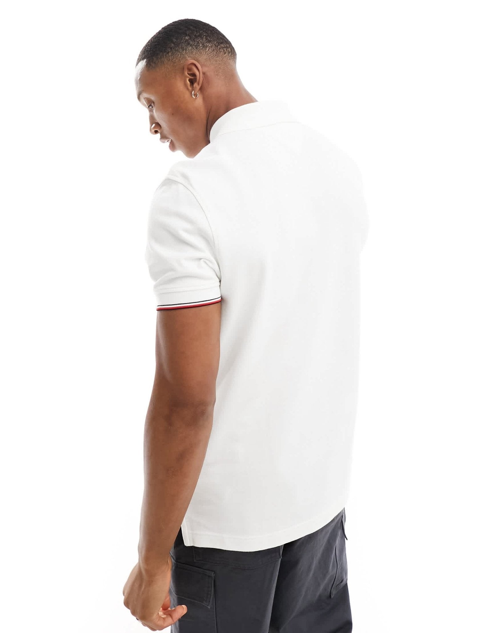 Tommy Hilfiger logo tipped regular polo in white - ASOS Sample Sale EU Store