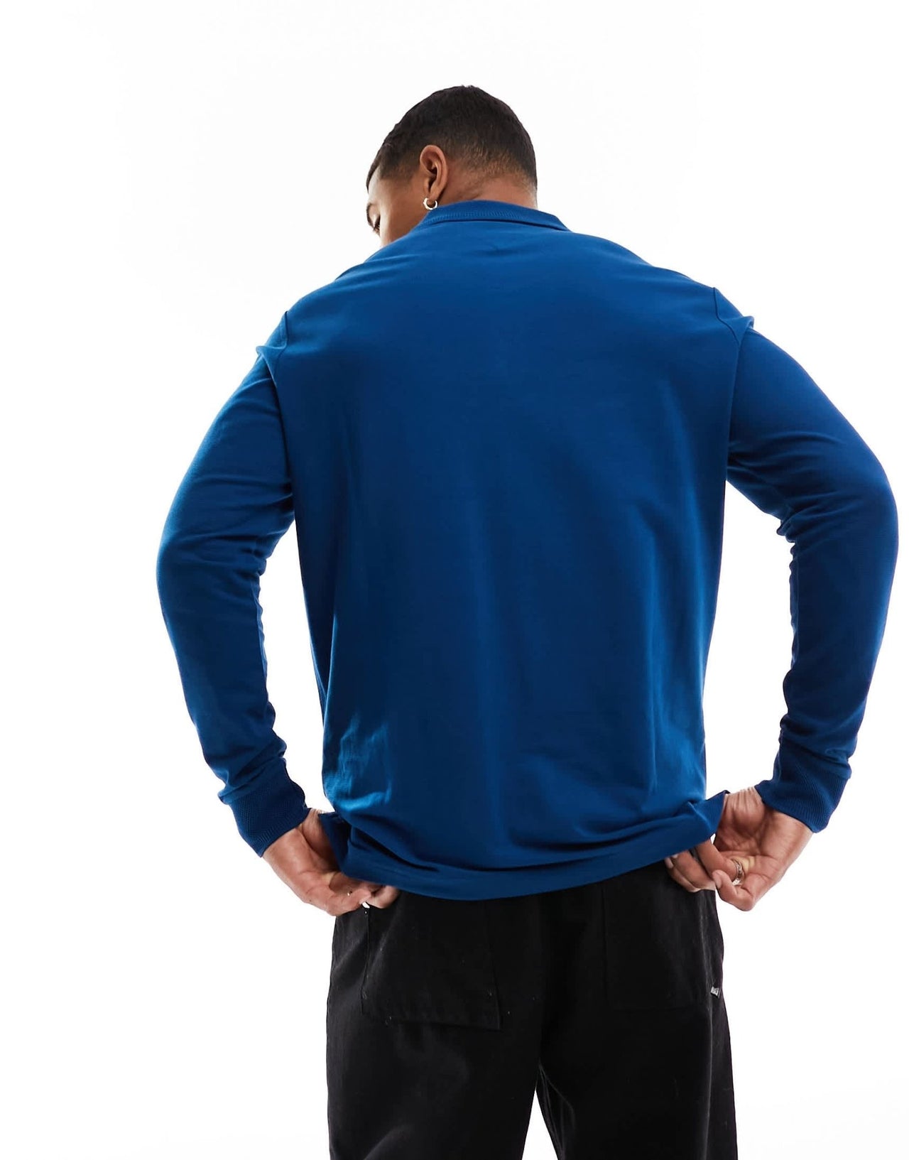 Tommy Hilfiger long sleeve regular polo in deep indigo - ASOS Sample Sale EU Store