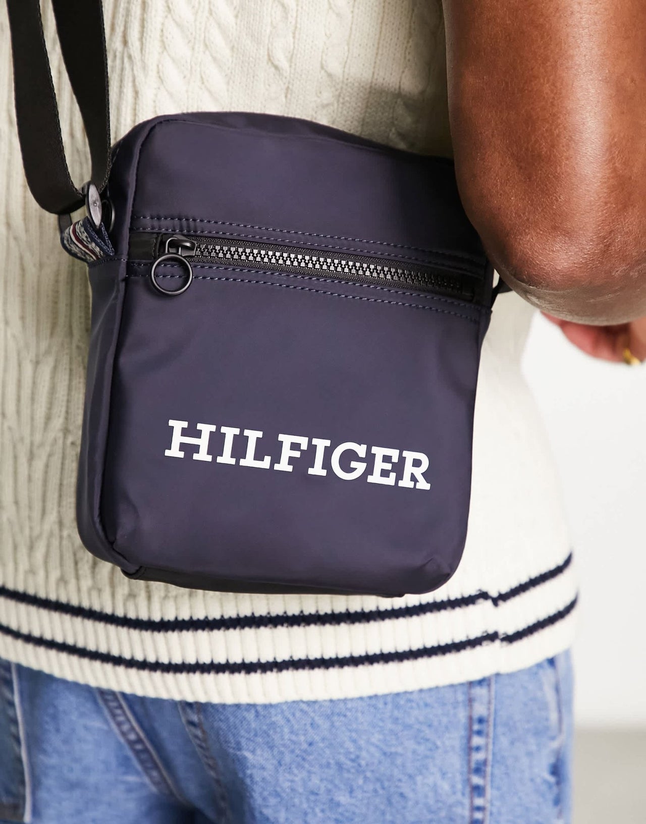 Tommy Hilfiger mini reporter bag in blue - ASOS Sample Sale EU Store