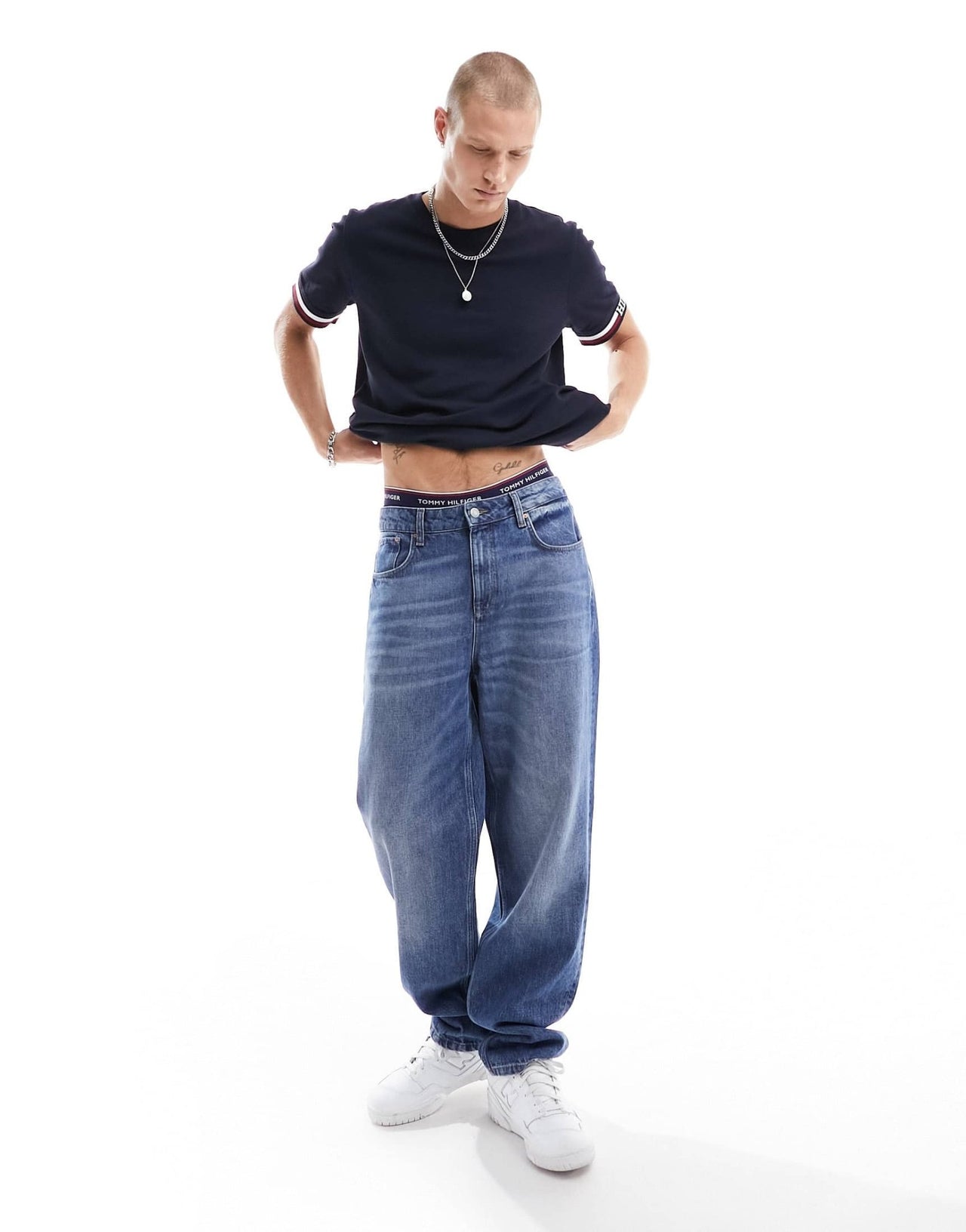 Tommy Hilfiger monotype bold tipping t-shirt in navy - ASOS Sample Sale EU Store