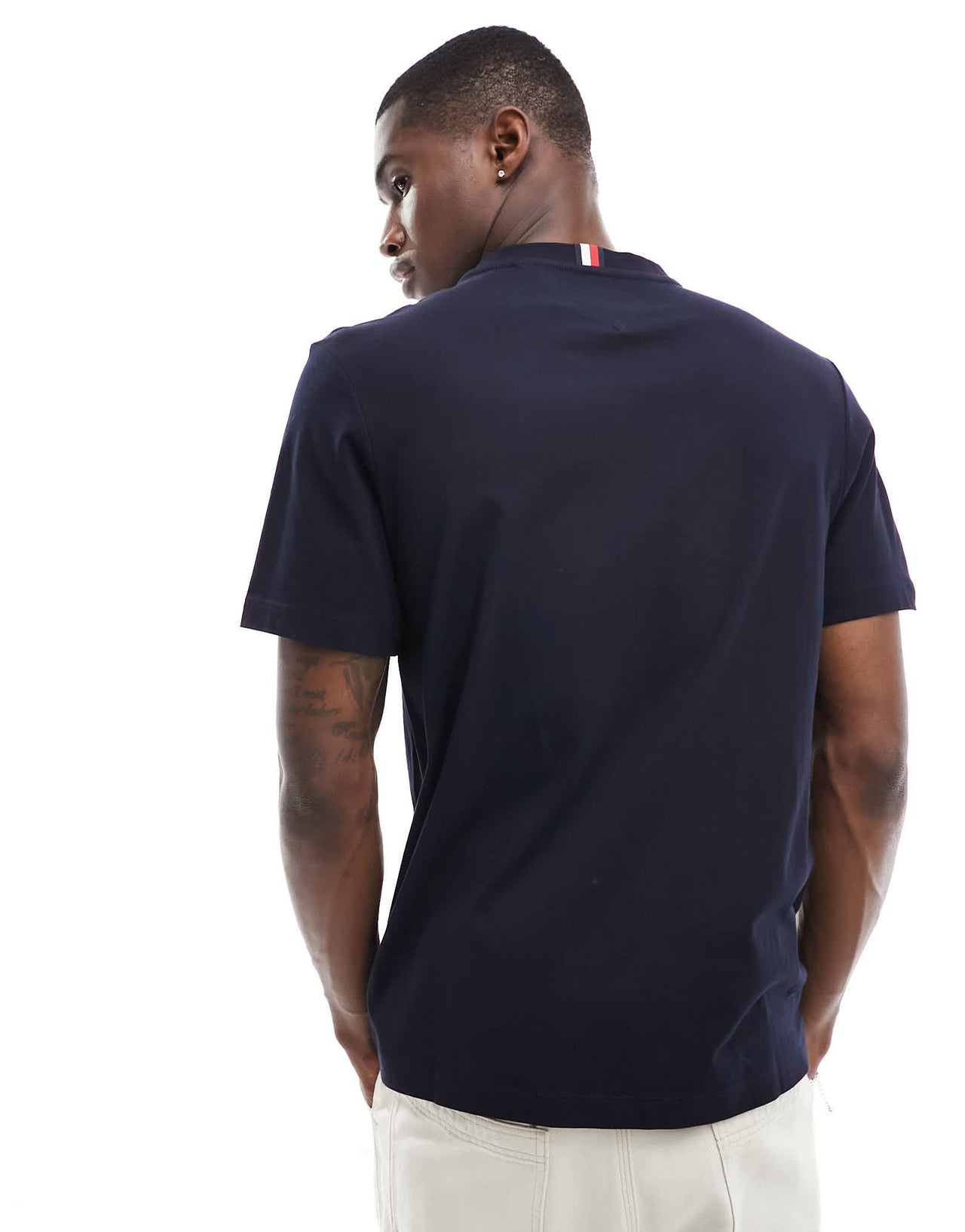 Tommy Hilfiger monotype chest stripe t-shirt in black - ASOS Sample Sale EU Store