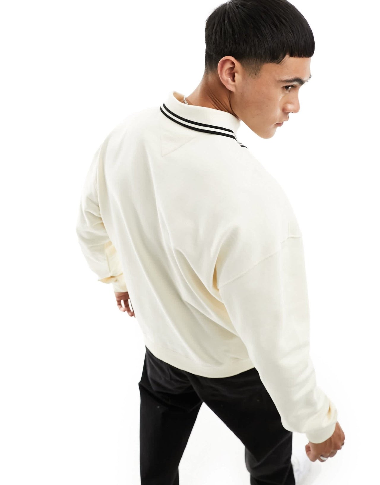 Tommy Hilfiger monotype embroidered rugby shirt in cream - ASOS Sample Sale EU Store