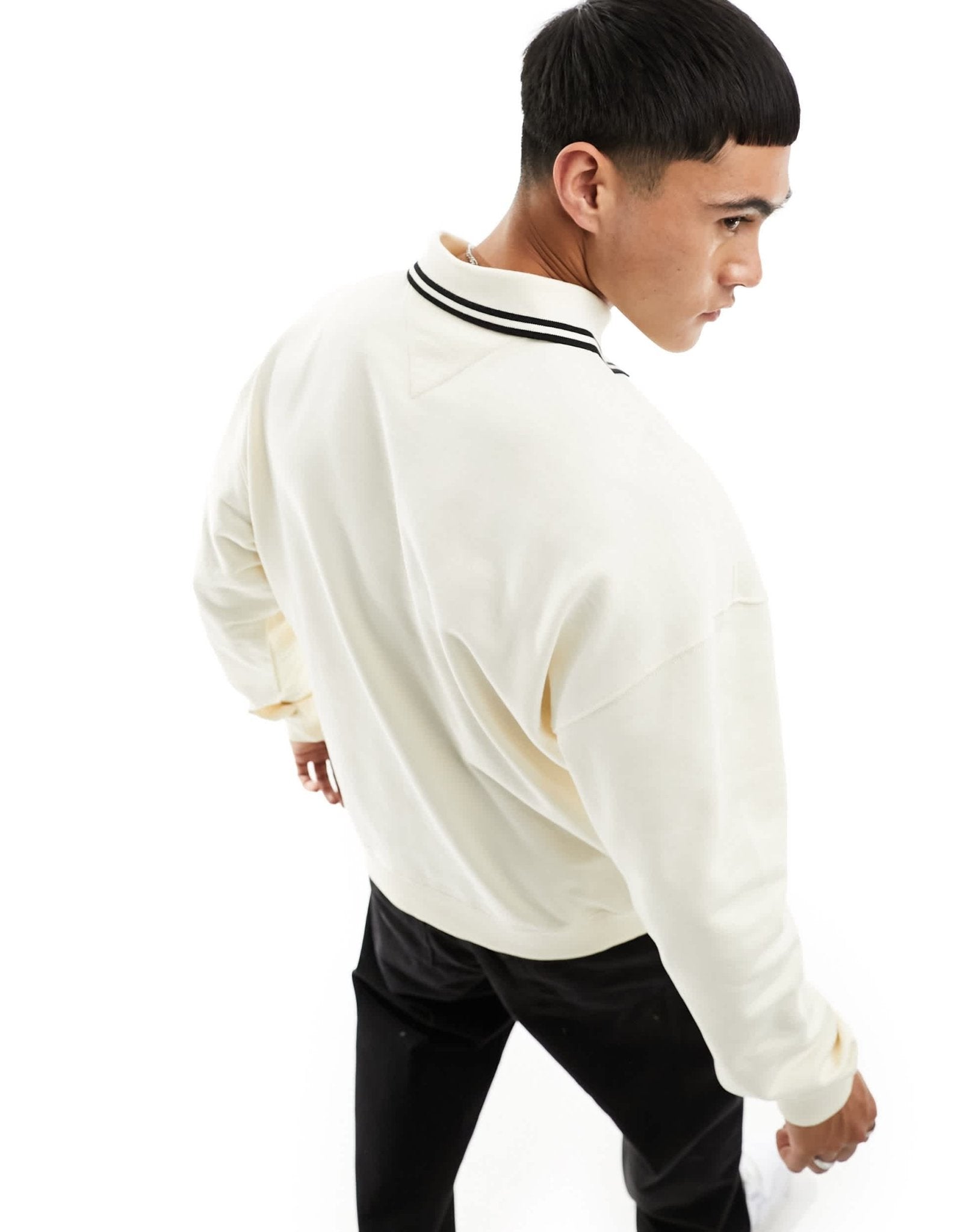 Tommy Hilfiger monotype embroidered rugby shirt in cream - ASOS Sample Sale EU Store