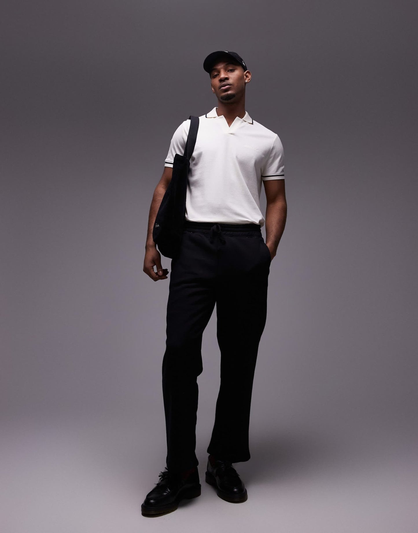 Tommy Hilfiger open collar tipped polo shirt in off white - ASOS Sample Sale EU Store