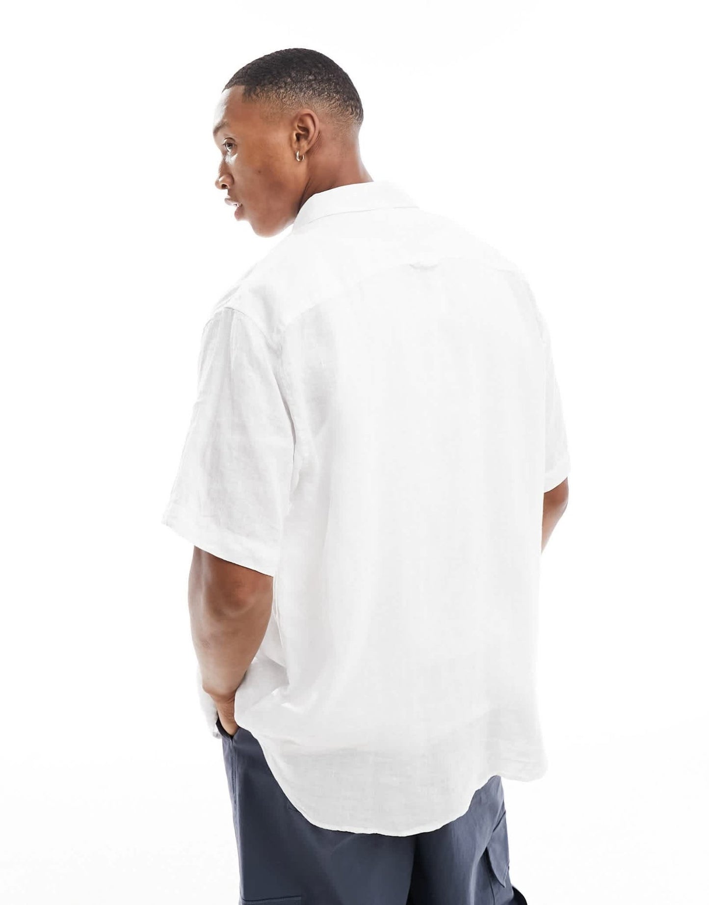 Tommy Hilfiger pigment dyed linen regular fit shirt in white - ASOS Sample Sale EU Store