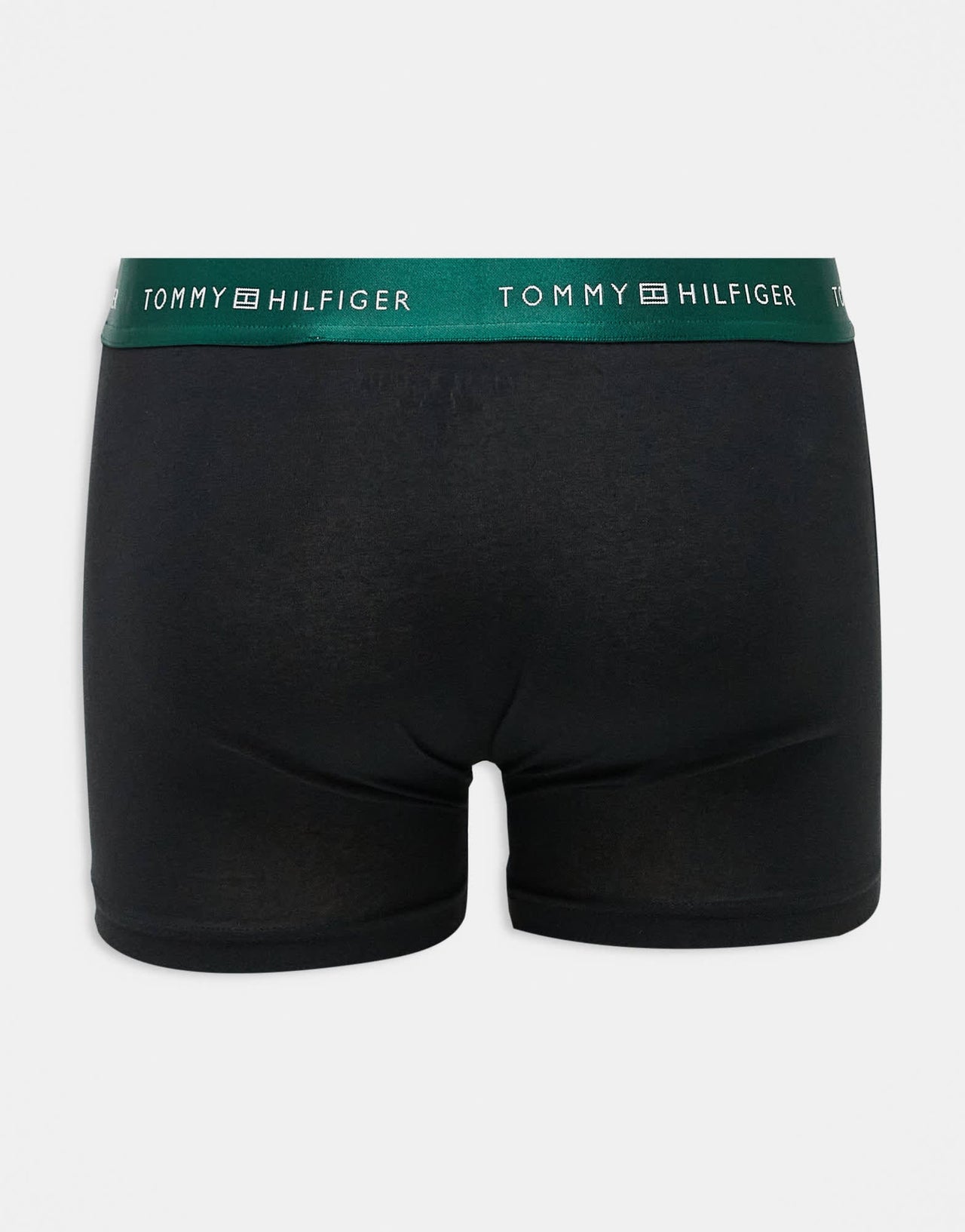 Tommy Hilfiger Signature Essential 3 pack trunk in black with green/grey/black waistbands - ASOS Sample Sale EU Store